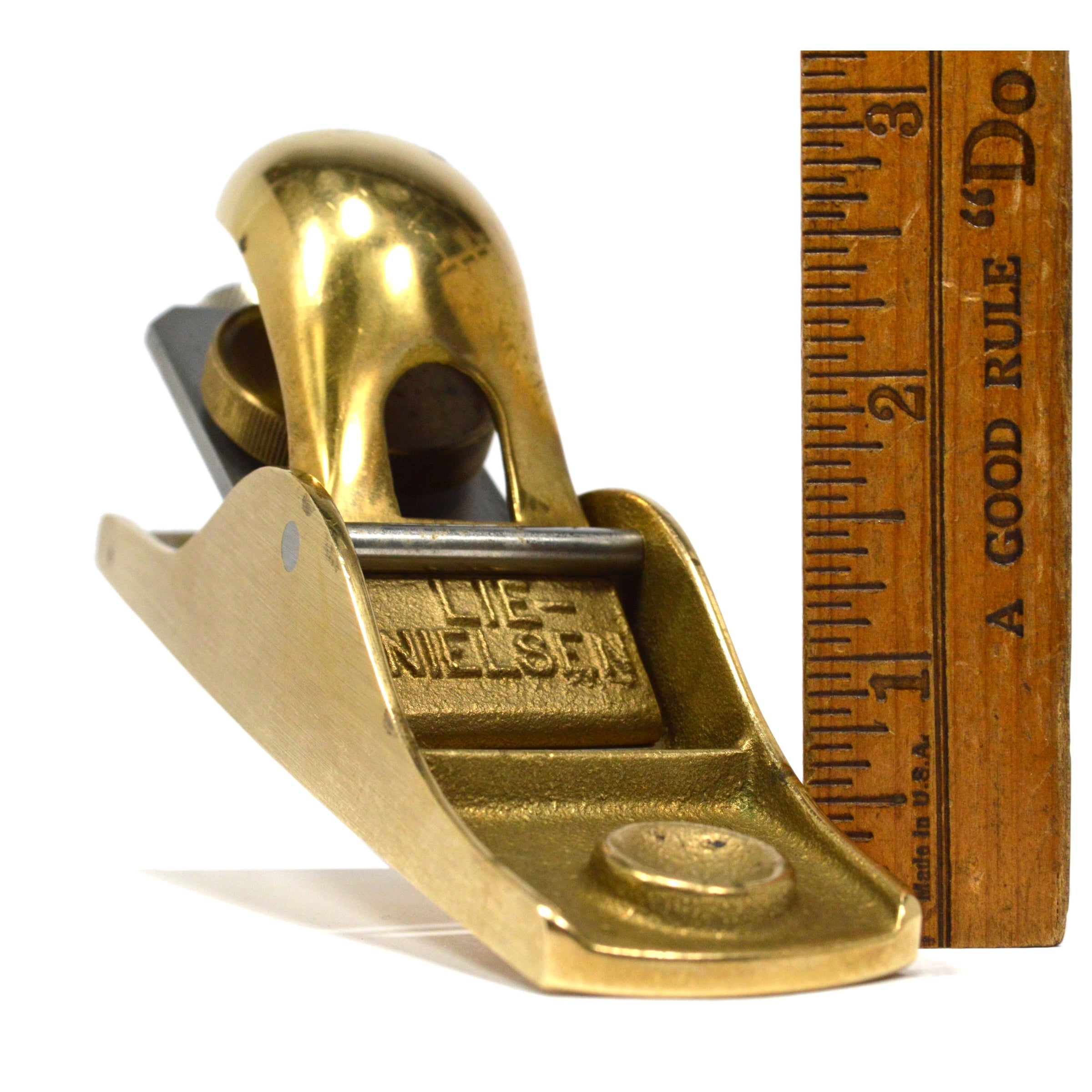 Premium Lie Nielsen No. 103 Low Angle Bronze/Brass Trimming Block Plane - Perfect for Woodworking, Cabinet Making & Fine Furniture Crafting