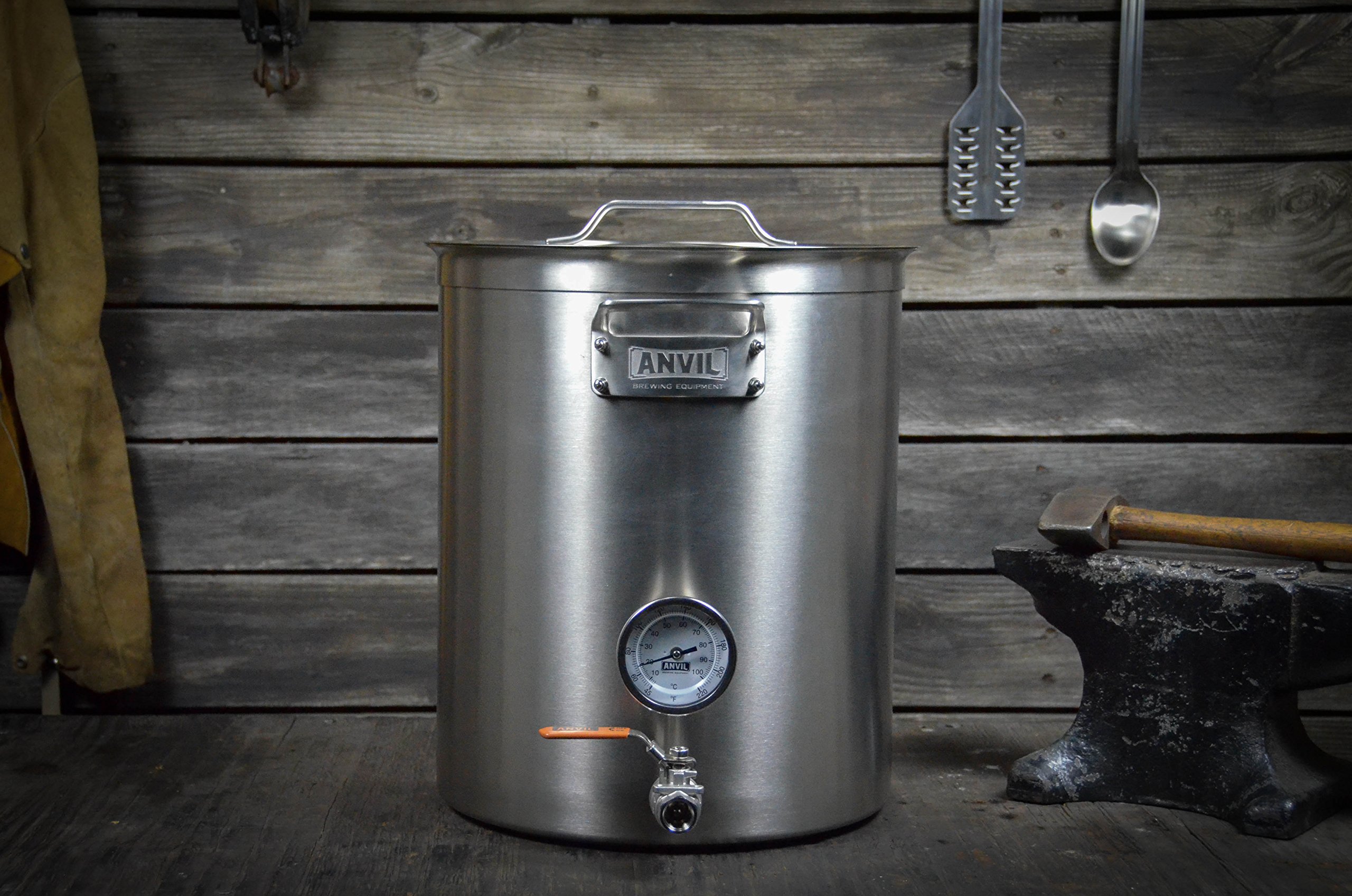ANVktle 10 Gallon Stainless Steel Brew Kettle with Lid - Home Brewing Equipment for Beer, Wort, Mead Making - Perfect for Homebrewers & Craft Beer Enthusiasts