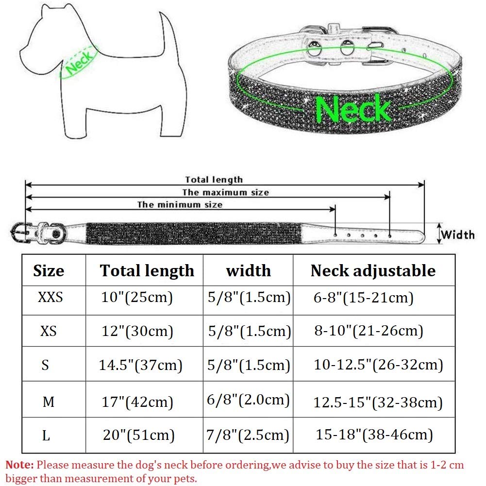 Sparkling Rhinestone Dog Collar & Leash Set with Crystal Diamonds - Glamorous Pet Accessories for Small & Medium Dogs - Perfect for Parties, Weddings & Special Occasions