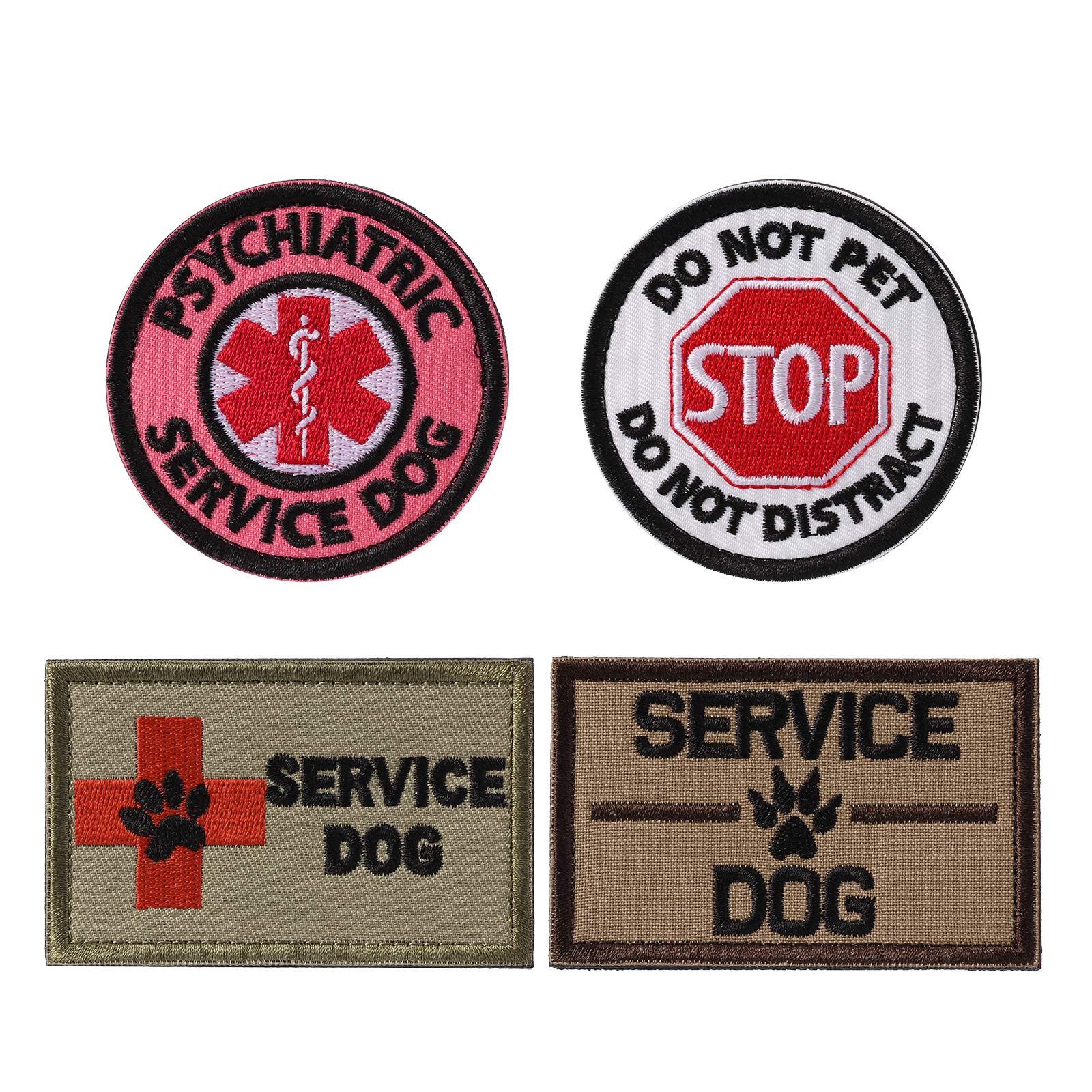 Service Dog Patch for Vest Harness Backpack - K9 Morale Badge with Tactical Hook & Loop - Embroidered Training Tag - USA Made | Perfect for Service Dogs, Therapy Pets & Working K9s