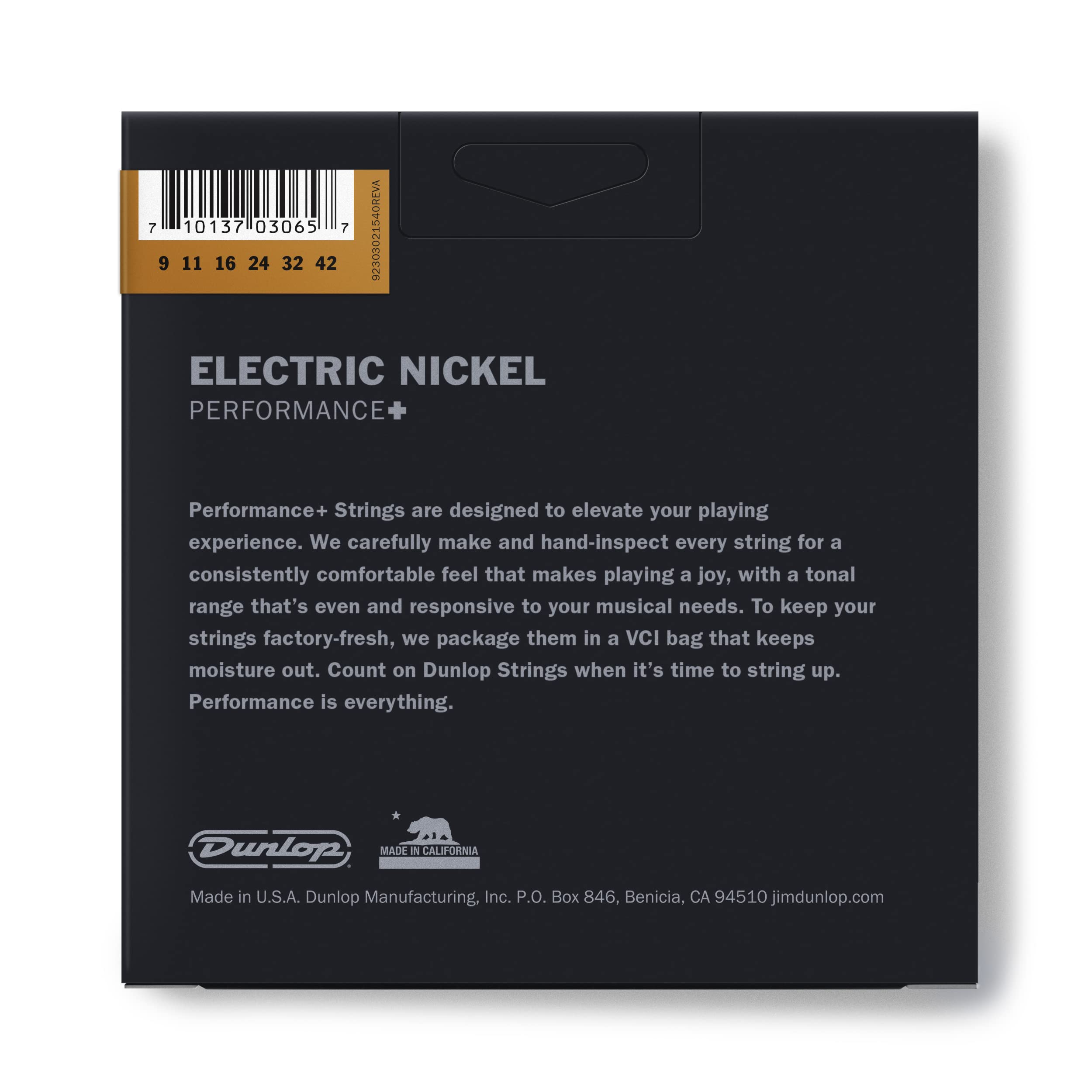 Dunlop 3PDEN0942 Nickel Wound Electric Guitar Strings - Light Gauge .009–.042 (3 Sets/Box) | Perfect for Rock, Blues & Studio Recording