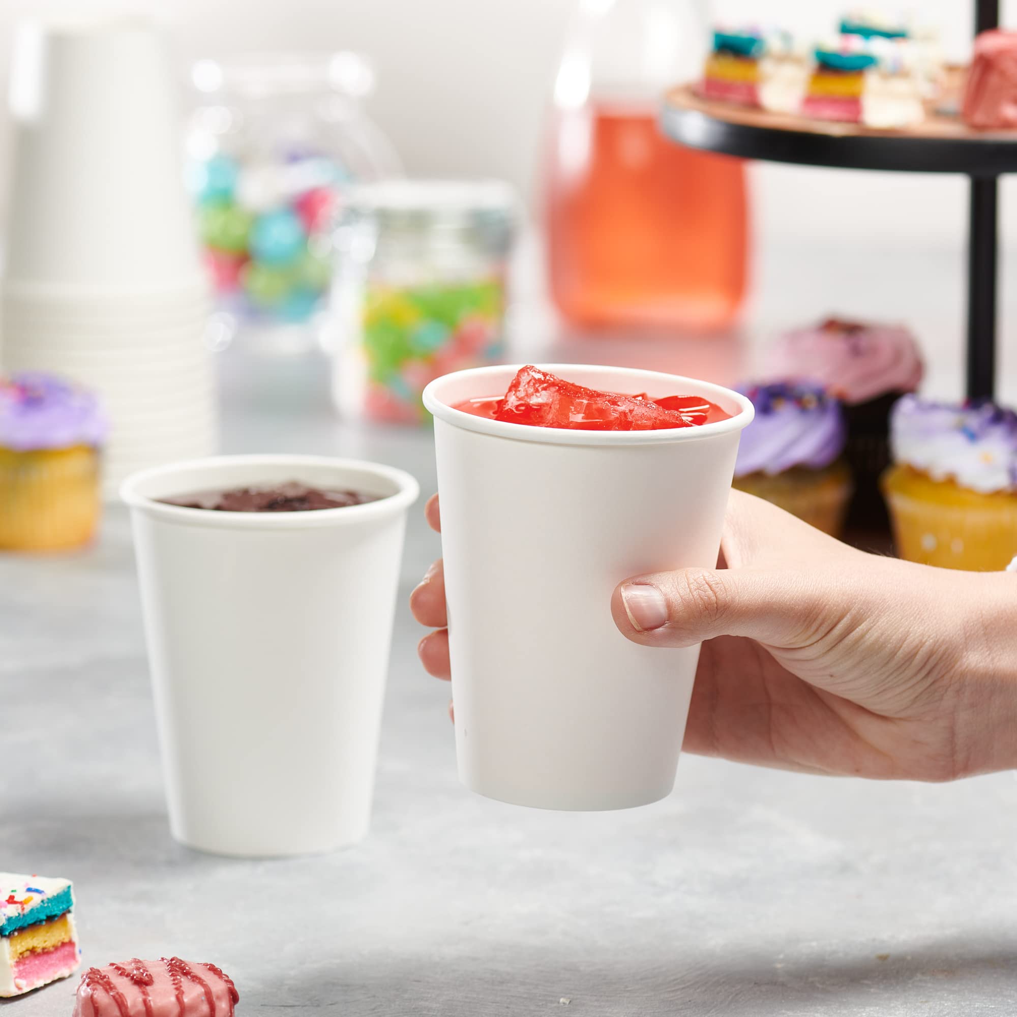 GUSTO 12 oz Disposable White Paper Coffee Cups [Case of 1,000] - Eco-Friendly Hot Drink Cups for Coffee, Tea & Cocoa - Perfect for Cafes, Offices & Catering Events