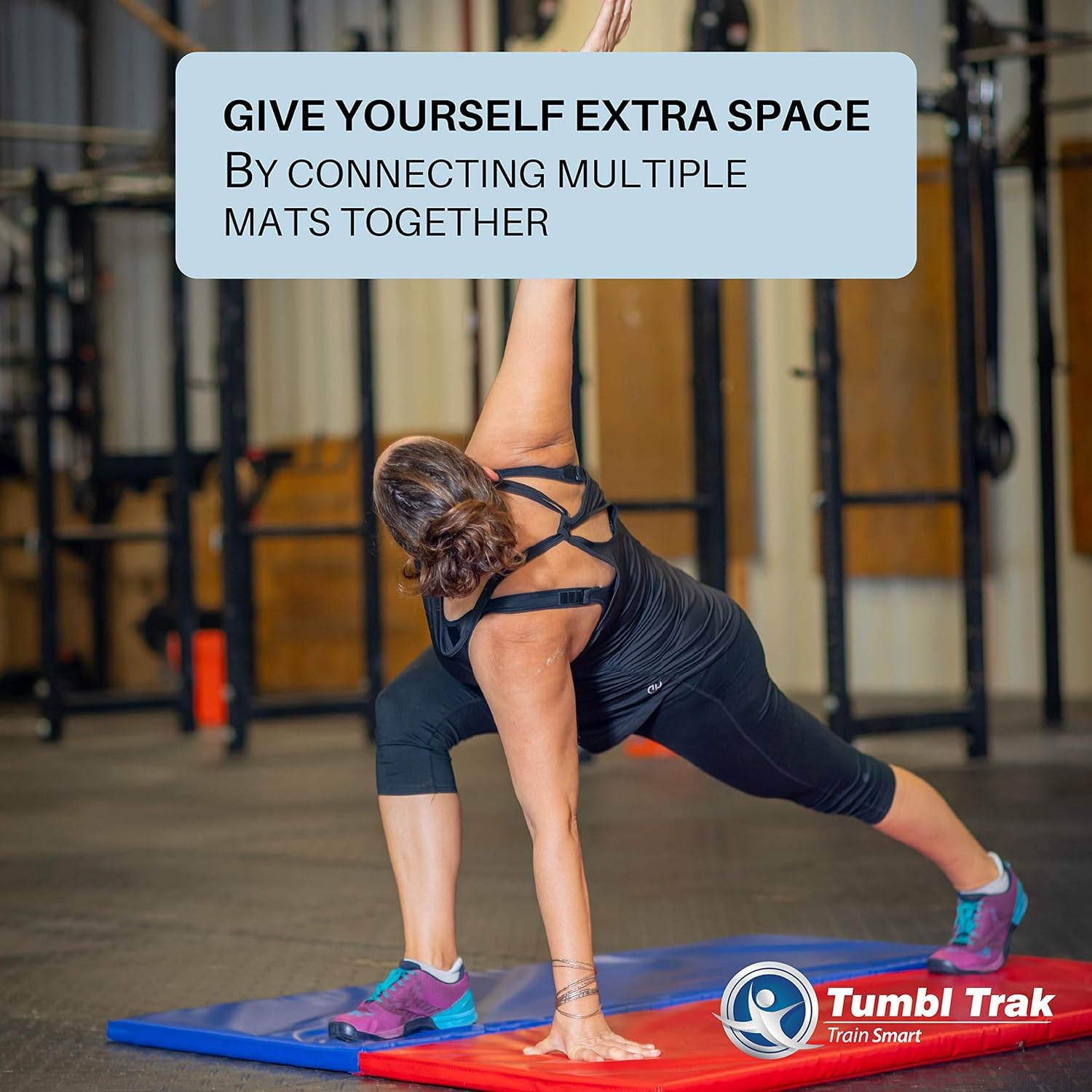 Tumbl Trak Build-A-Mat - Interlocking Foam Tiles for Gymnastics, Cheerleading, Dance & Home Fitness Training | Perfect for Practice, Stretching & Tumbling Exercises