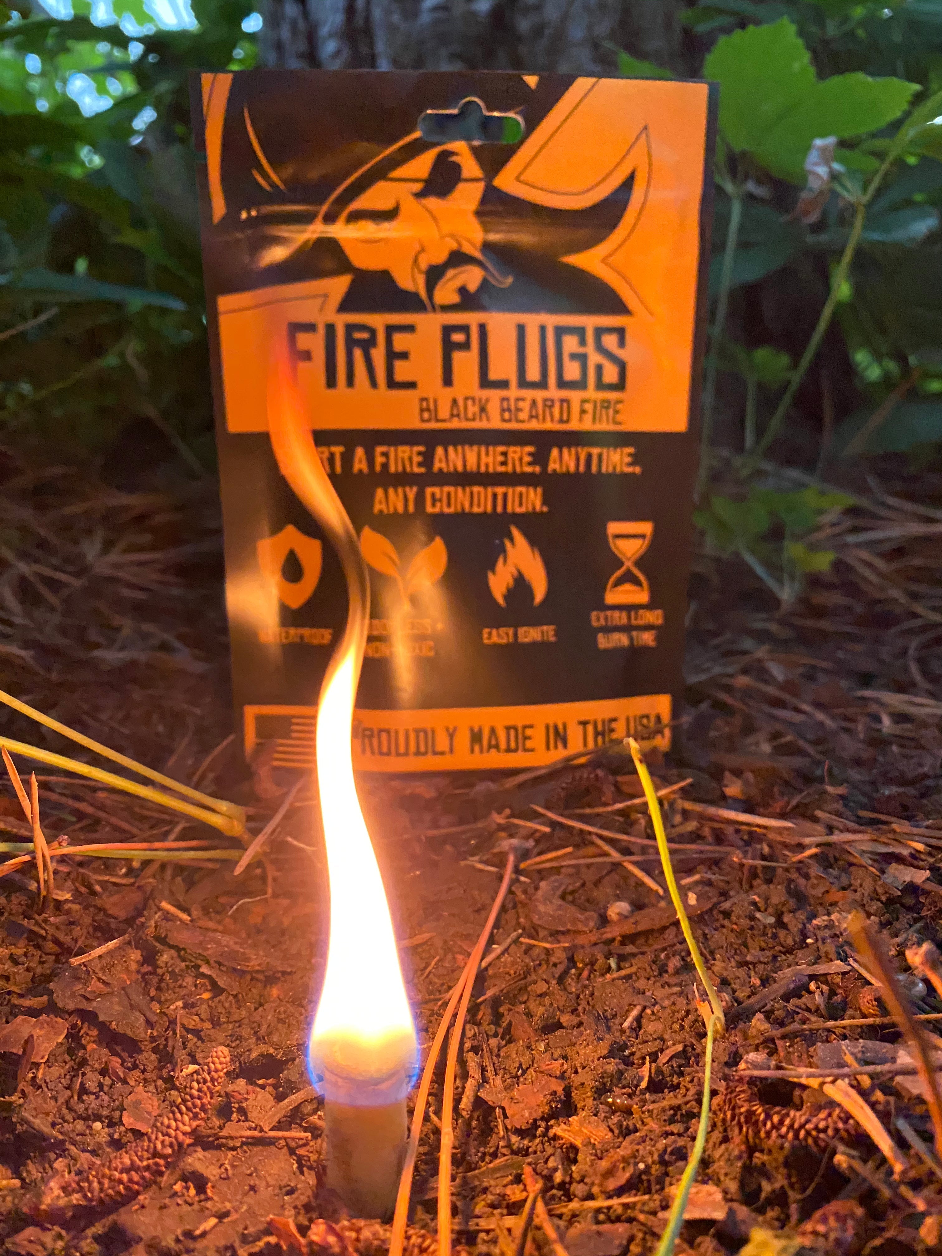 Fire Plugs - Premium Fire Starter Tinder for Camping, Hiking & Emergency Survival - Quick & Easy Fire Starting Solution