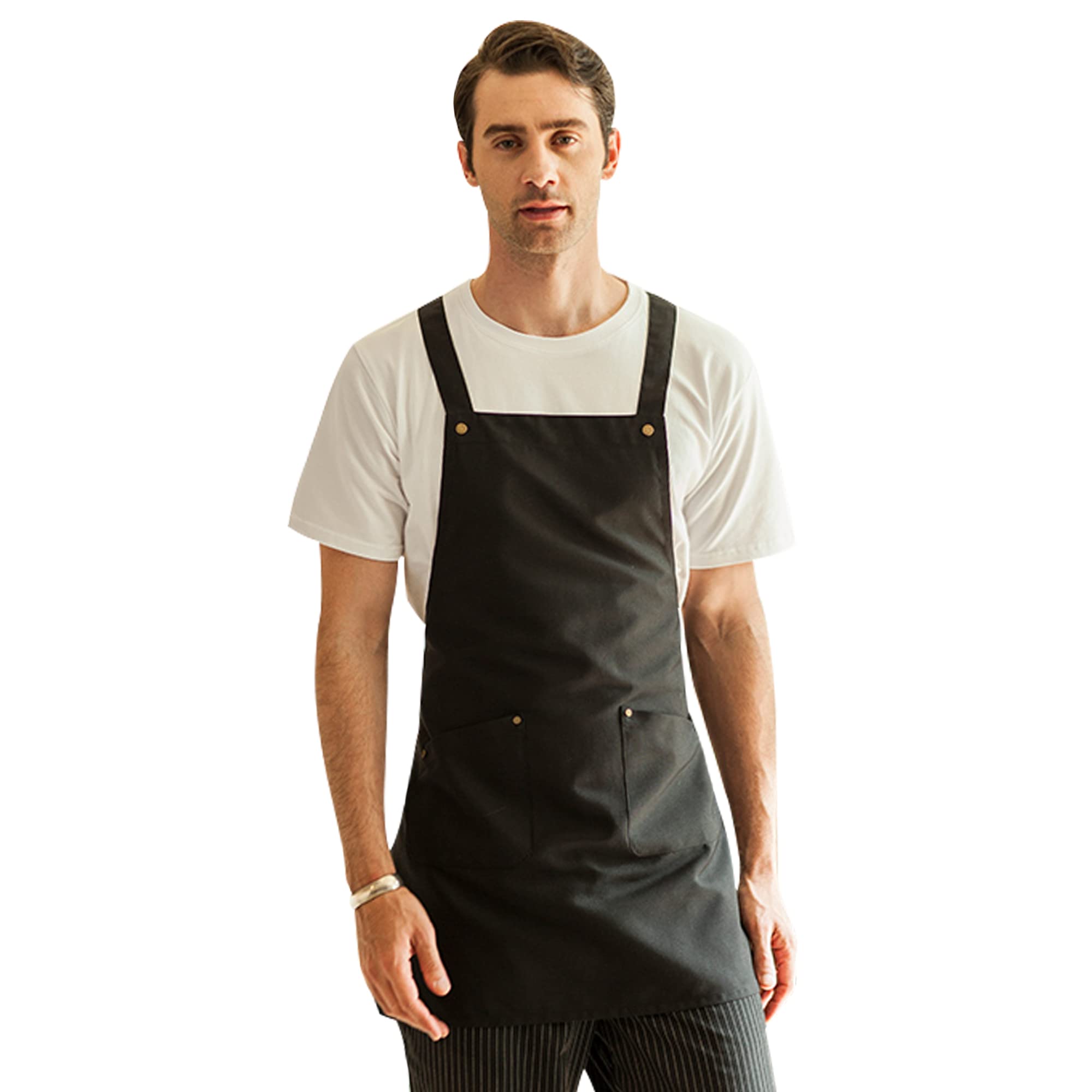 Adjustable Kitchen Apron with 2 Pockets - Durable Cooking Apron for BBQ, Baking & Grilling - Perfect for Chefs, Home Cooks & Outdoor Cooking