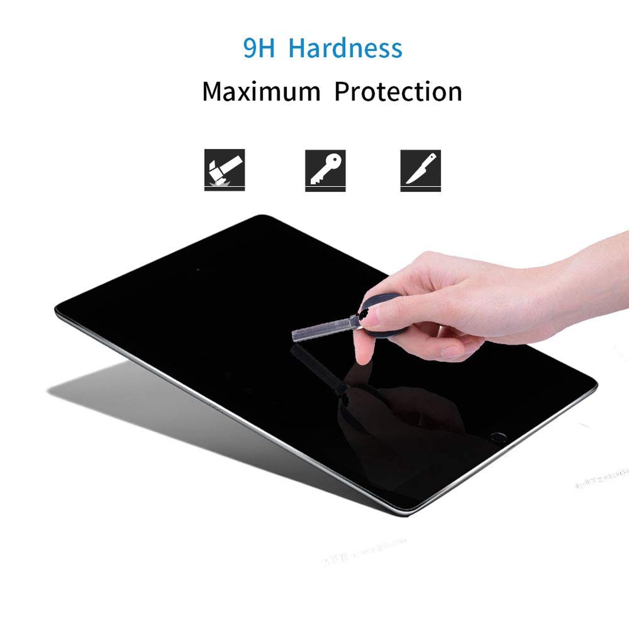 Megoo 9H Tempered Glass Screen Protector for iPad Pro 10.5-Inch & iPad Air 3 (2019 Model) - HD Clear, Anti-Scratch, Bubble-Free, 1-Pack - Perfect for Work, Study, and Entertainment