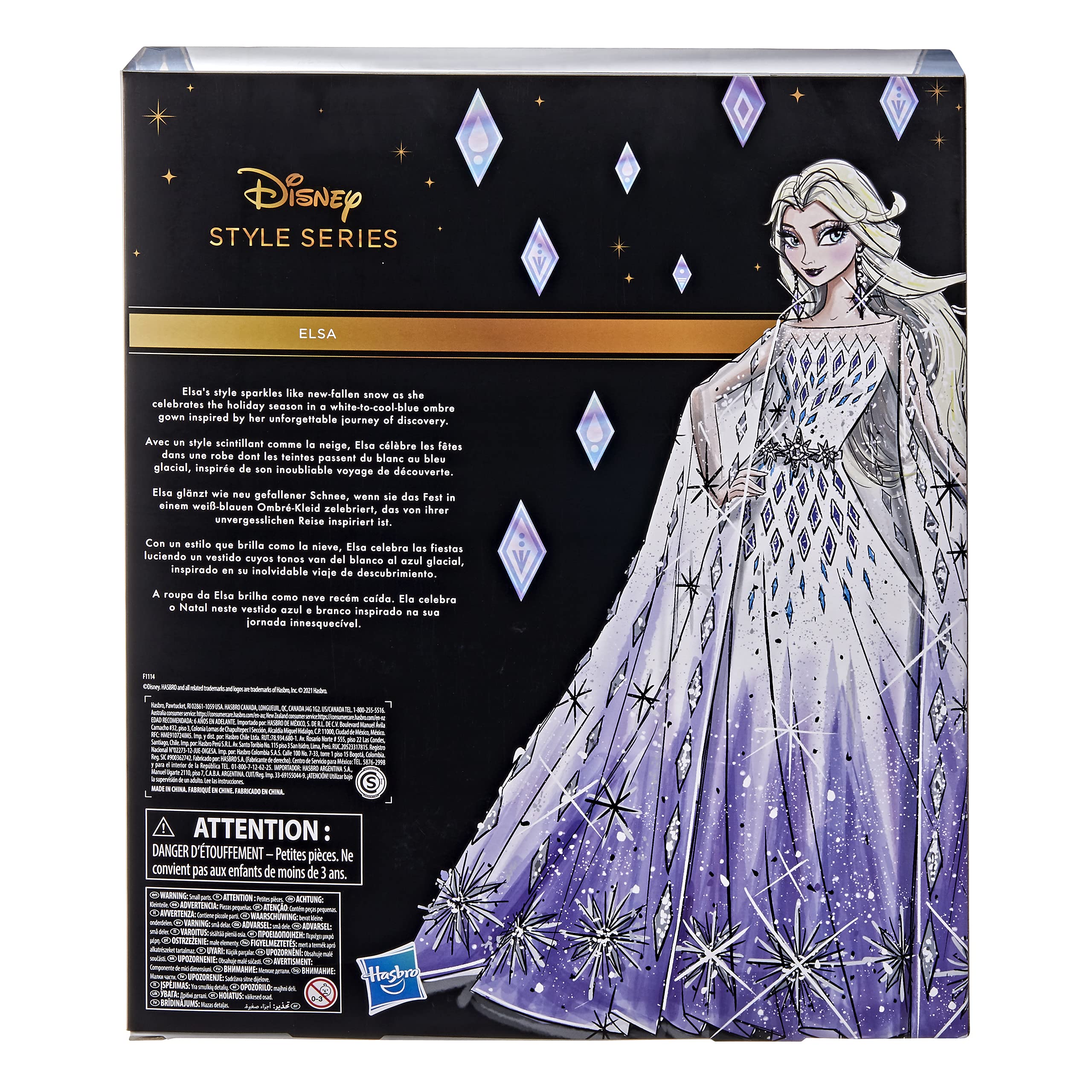 Disney Frozen Elsa Princess Doll - Holiday Edition with Fashion Accessories, Collector Toy Gift for Girls & Kids Age 6+ | Birthday, Christmas, Playtime & Display Decor
