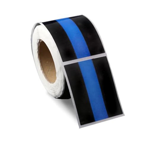 Rectangle Blue Line Flag Stickers