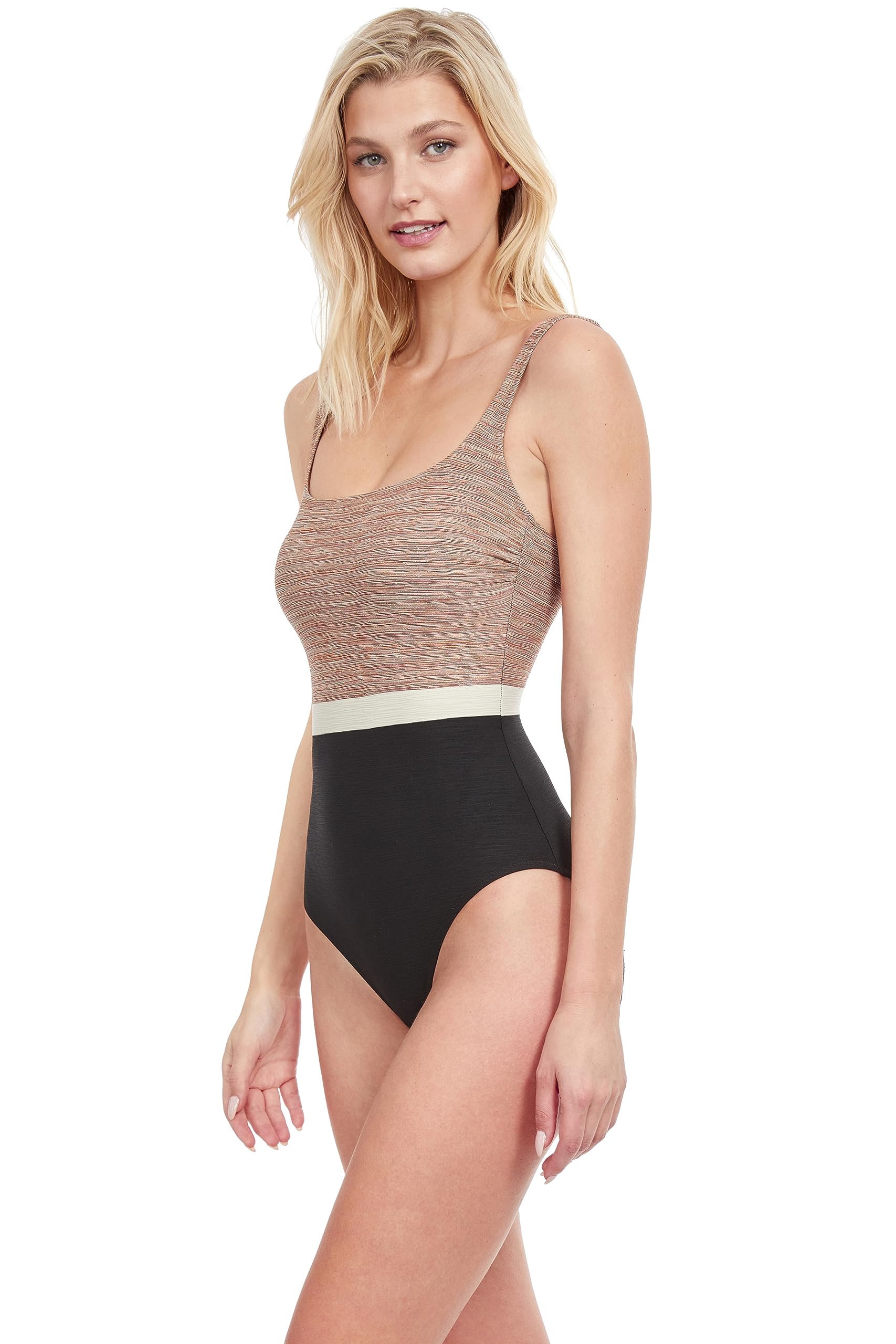 Gottex Women's Standard Serenity Square Neck One Piece Swimsuit - Comfortable & Stylish Bathing Suit for Pool, Beach & Vacation