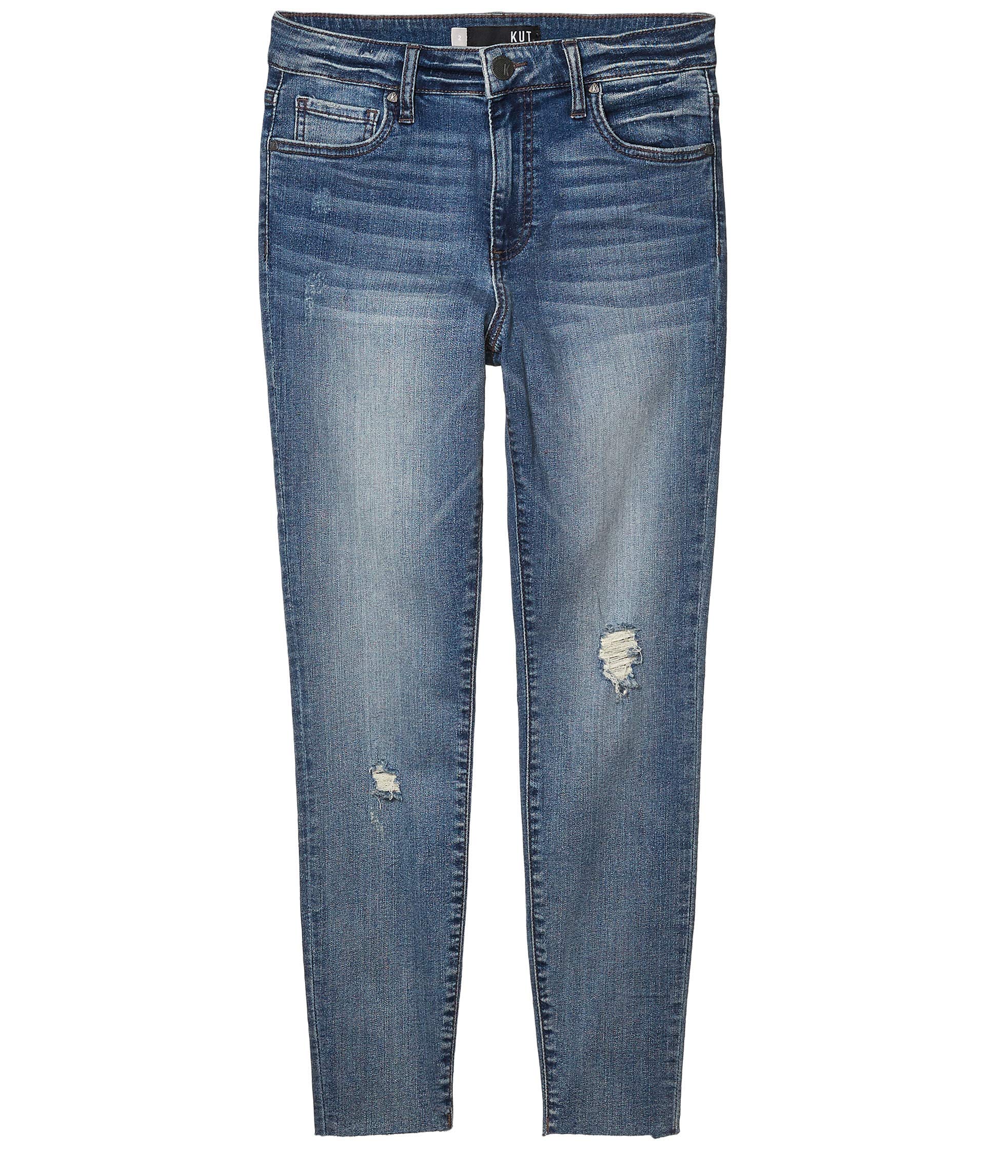 KUT Connie High-Rise Skinny Jeans - Raw Hem for Casual Outfits