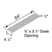 2 Inch Sand Channel Grate - Heavy Duty NDS 244 Drainage Grate for Landscaping, Driveways, and Pool Areas