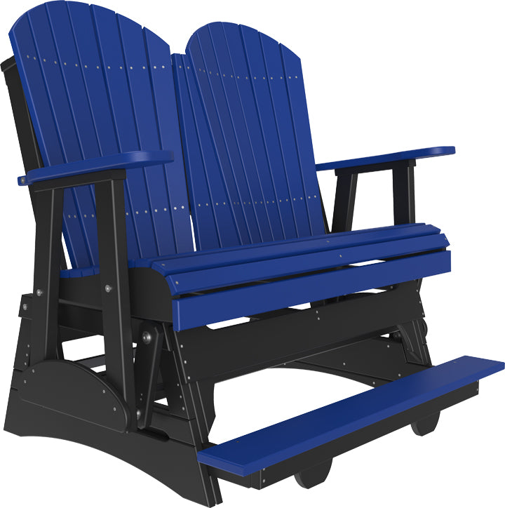 LuxCraft 4-Foot Adirondack Balcony Glider Chair - Outdoor Patio Furniture for Relaxing on Porch, Deck, Garden or Backyard