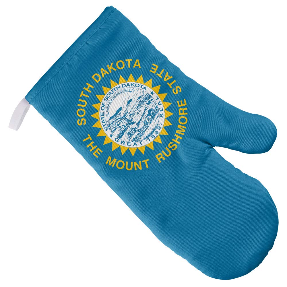 South Dakota Flag Oven Mitt - Heat Resistant Kitchen Glove for Baking, Grilling & BBQ - Perfect for Indoor Cooking & Outdoor Camping