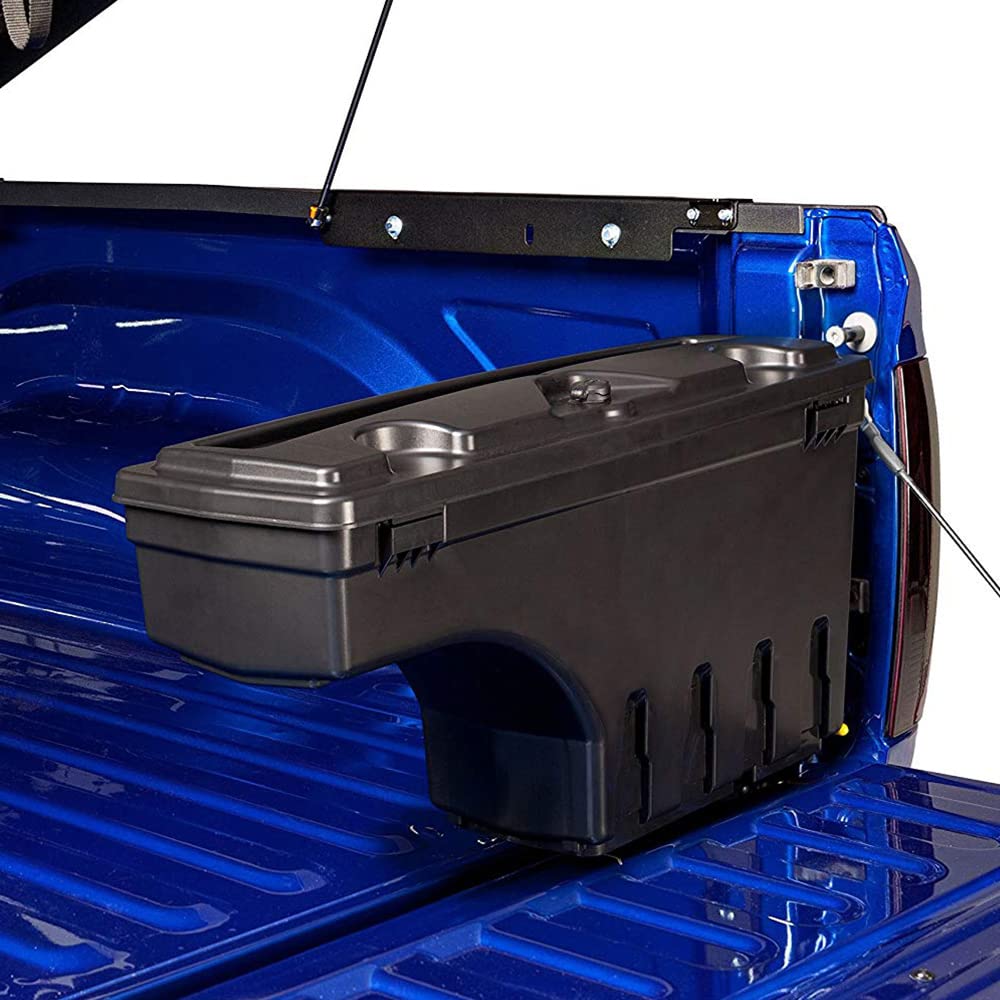 Lockable Truck Bed Tool Box for Ford F150 2015-2020 | Right Passenger Side Storage Organizer | Durable Cargo Management for Camping & Work Tools