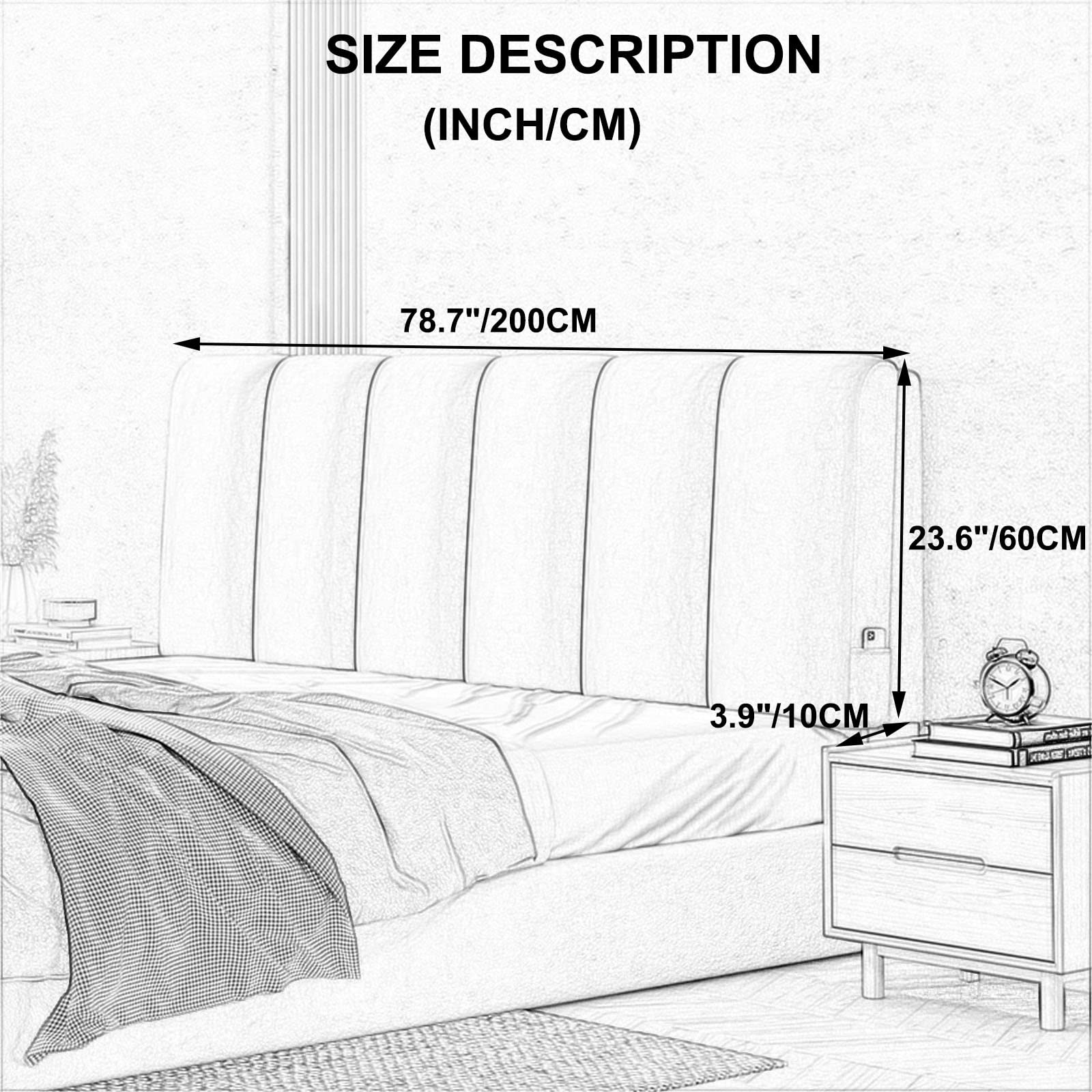 King Size Headboard Rest Cushion - 78.7