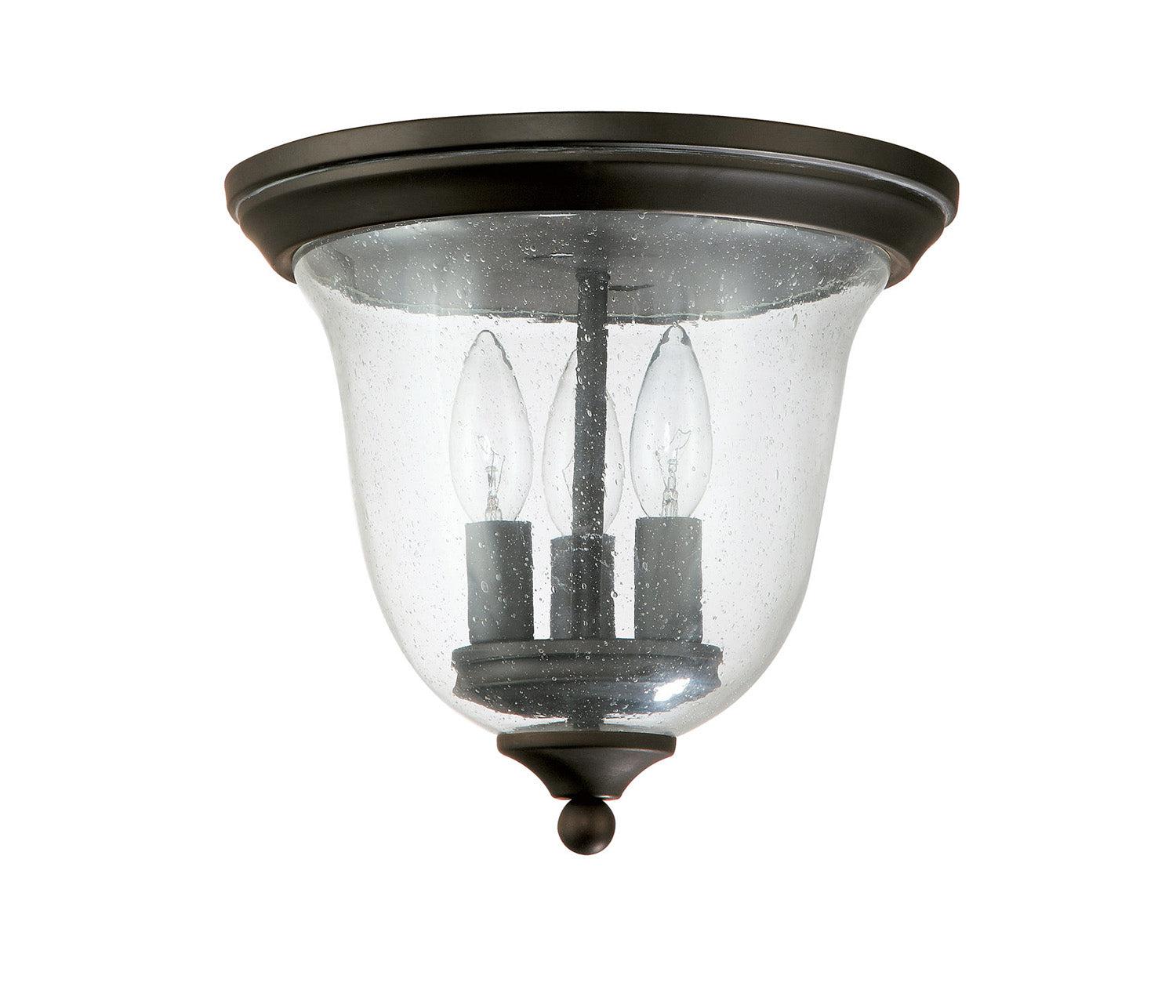 Capital Lighting 3-Light Outdoor Flush Mount Ceiling Light Fixture - Weatherproof Porch, Patio & Garage Lighting for Exterior Use