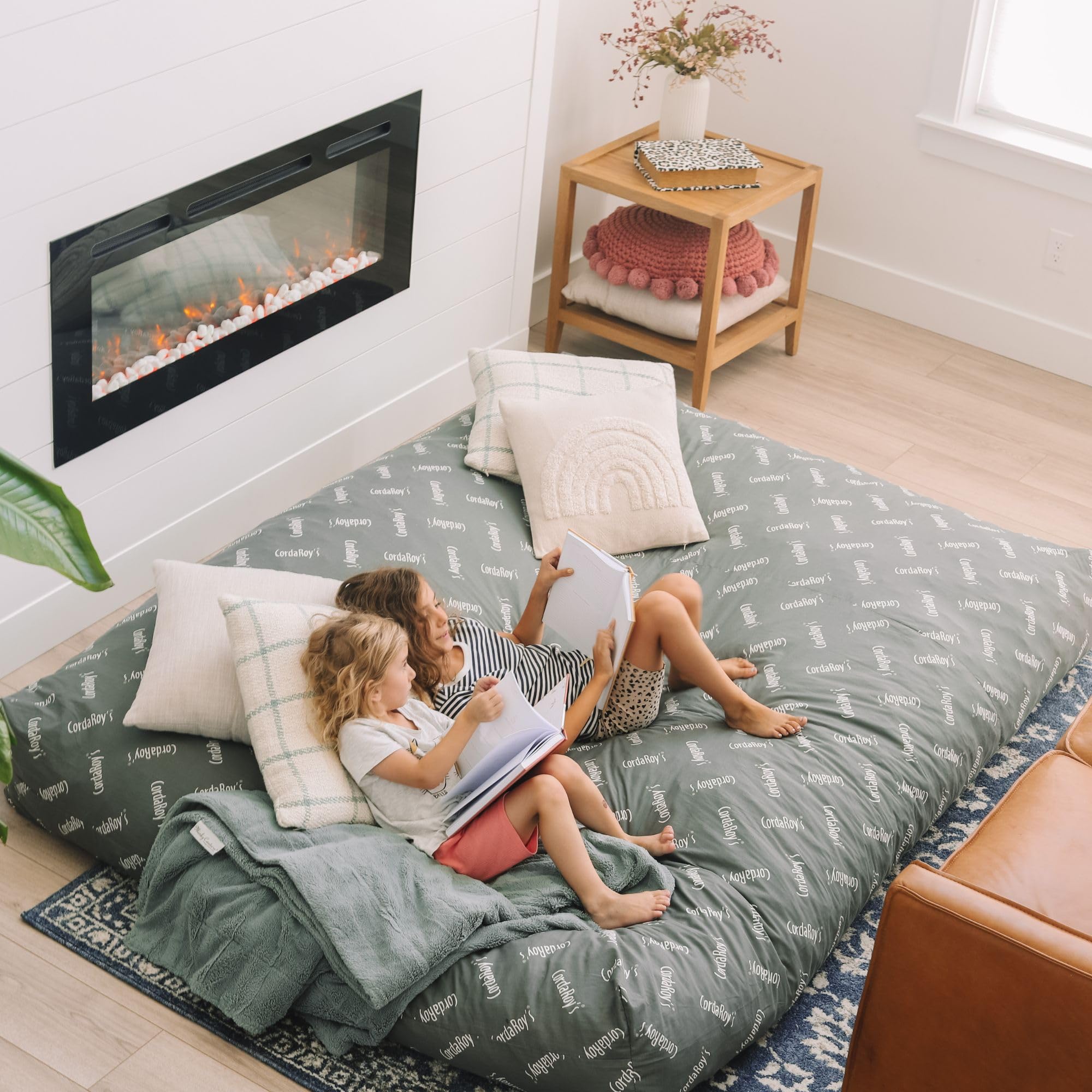 CordaRoy's Convertible Chenille Bean Bag Chair - Foldable from Bean Bag to Lounger (Full Size, Navy Blue) | Comfortable Seating for Living Room, Bedroom & Game Room | As Seen on Shark Tank