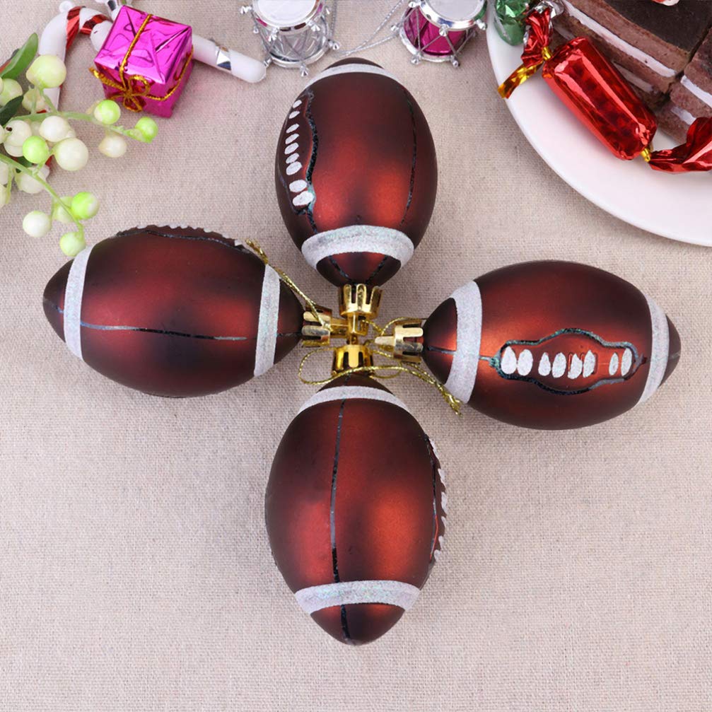 BESTOYARD 12-Piece Football Party Decorations Set - Sports Theme Tree Balls for Christmas, Holiday & Game Day Celebrations | Perfect for Football Themed Parties, Home Decor & Festive Gatherings