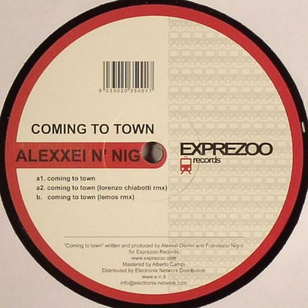 Alexxei N' Nig Coming To Town Vinyl Record by Exprezoo Records – EXPV001 | Limited Edition Music Collectible for DJs & Vinyl Enthusiasts