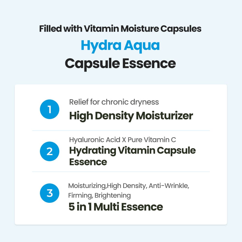 DR.G Hydra Aqua Capsule Essence 50ml - Hydrating Facial Serum for Dry & Sensitive Skin - Perfect for Daily Skincare Routine & Nighttime Hydration