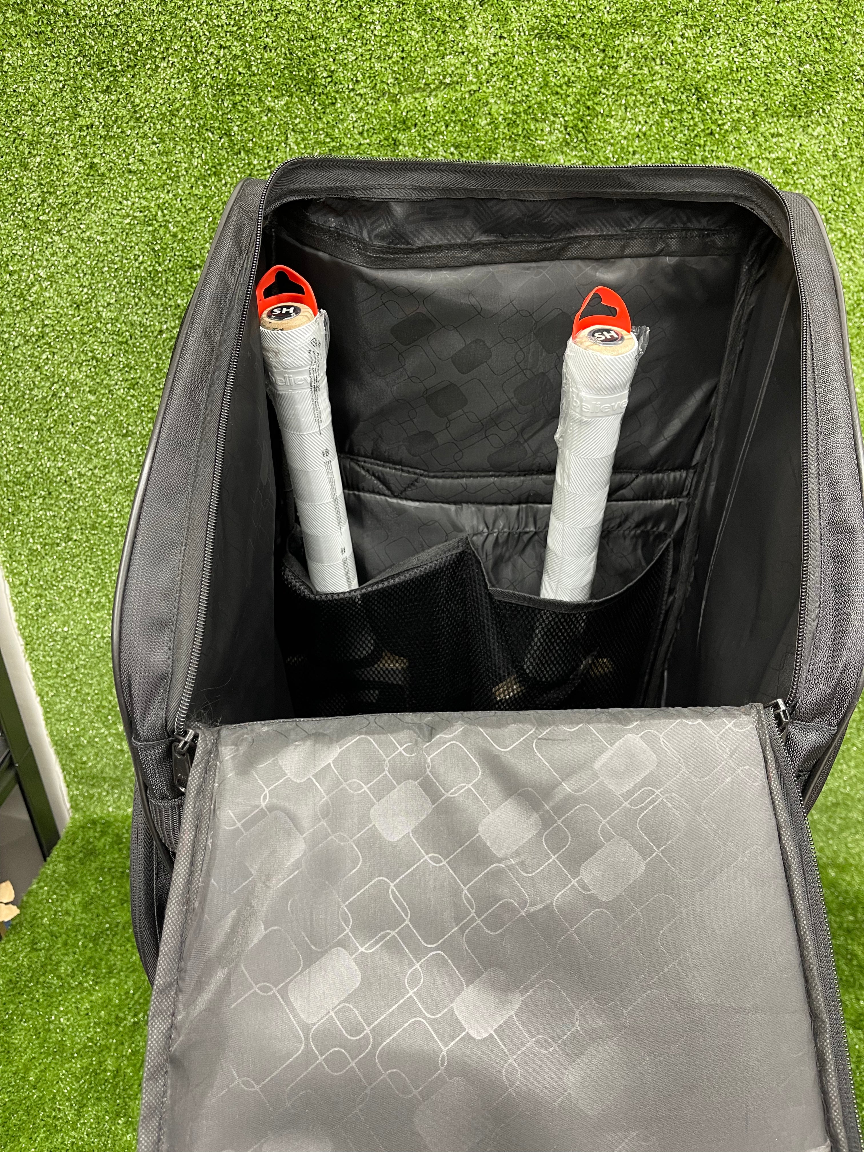 SS World Cup Duffle Cricket Kit Bag - Black & Red Sports Equipment for Cricket Players | Perfect for Training, Matches & Travel