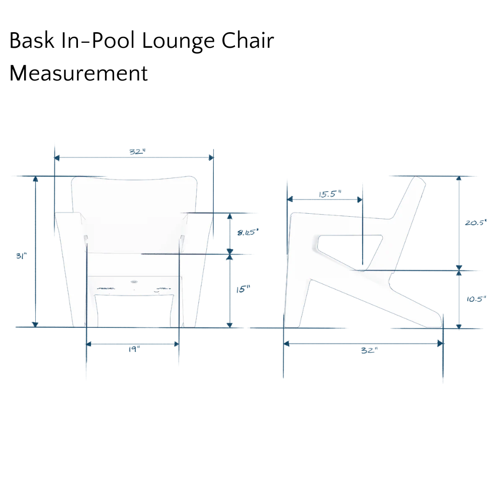 Premium Bask In Pool Lounge Chair - Adjustable Floating Sunbed for Swimming Pool, Beach & Backyard Relaxation | Comfortable Waterproof Outdoor Recliner for Sunbathing & Vacation Use