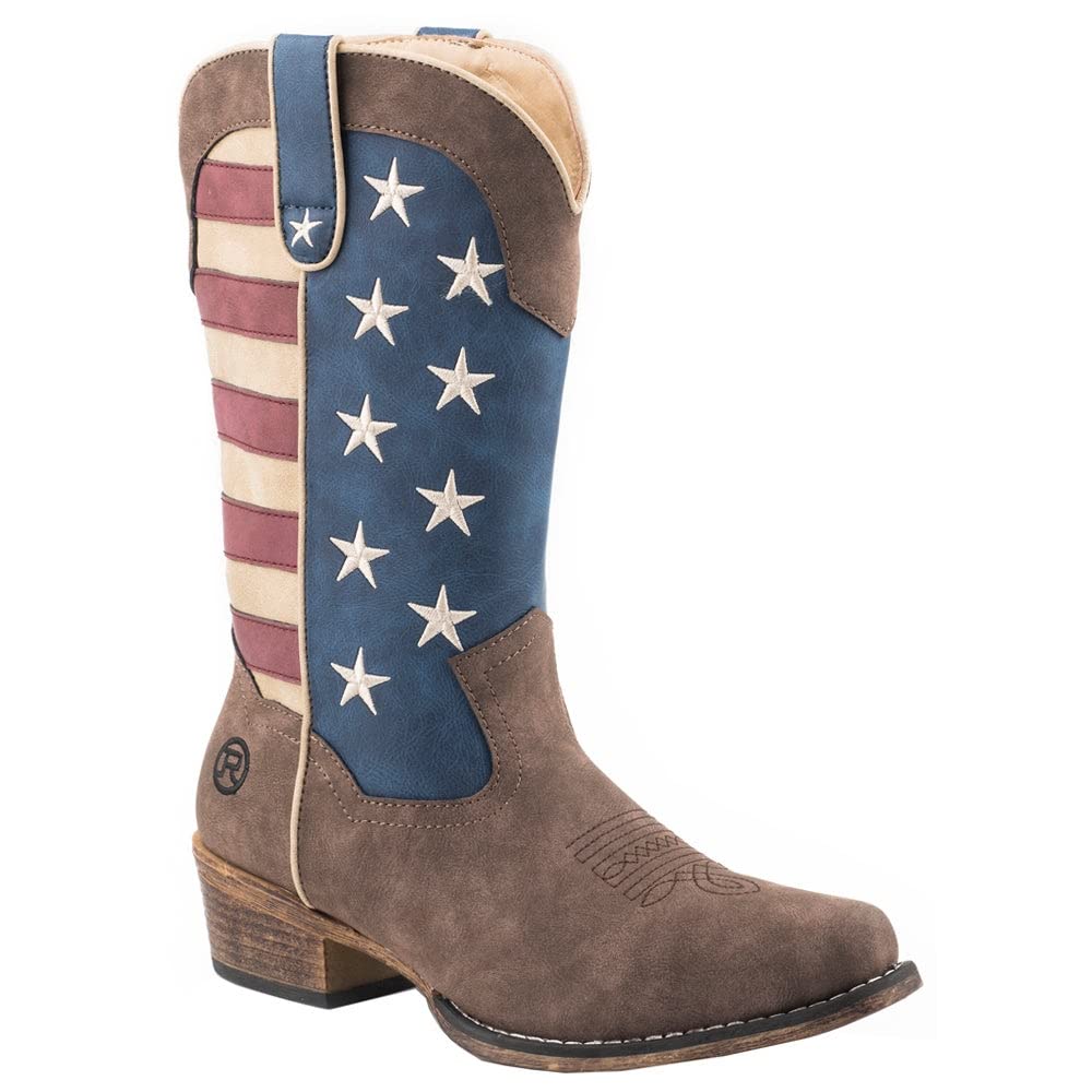 ROPER Flotus Tall Brown Leather Boots for Women - Size 5.5 B (M) - Comfortable & Stylish for Fall, Winter & Outdoor Activities