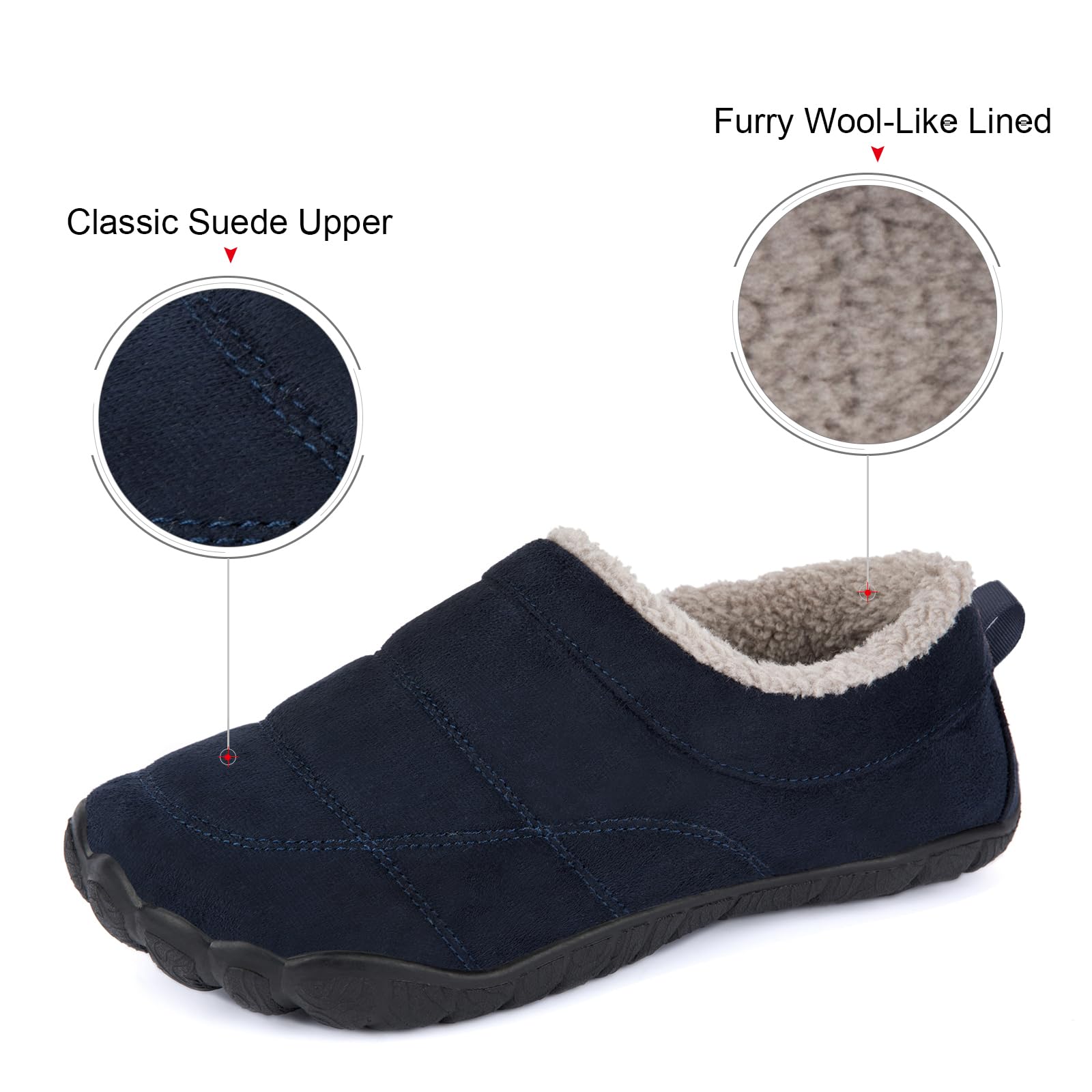 Josaywin Men's Memory Foam Slippers - Soft Plush Fleece Lined Indoor/Outdoor House Shoes for Comfort & Support - Perfect for Home, Lounge & Backyard Relaxation