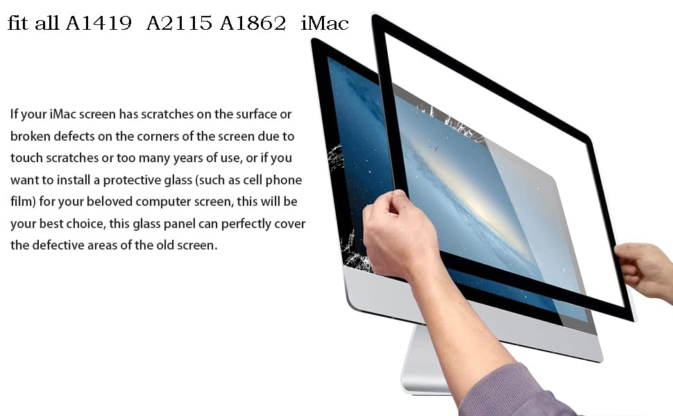 Apple iMac 27 Inch Screen Protector Glass (A1419/A1862/A2115 Compatible) - Tempered Glass Shield for 27