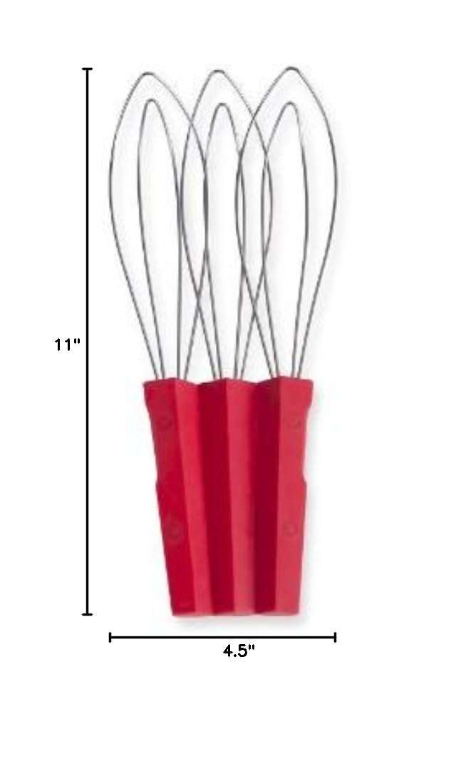 Umbra Whiz Whisk - Red Kitchen Hand Mixer for Baking, Cooking & Whipping Cream | Perfect for Home Chefs & Professional Bakers