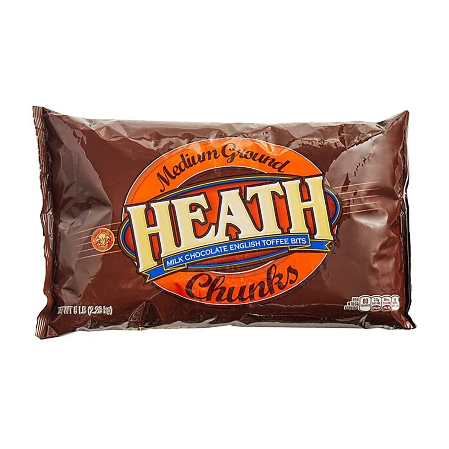 Hershey Heath Chocolate Chunks 5lb Bulk Bag - Perfect for Baking, Desserts & Candy Making