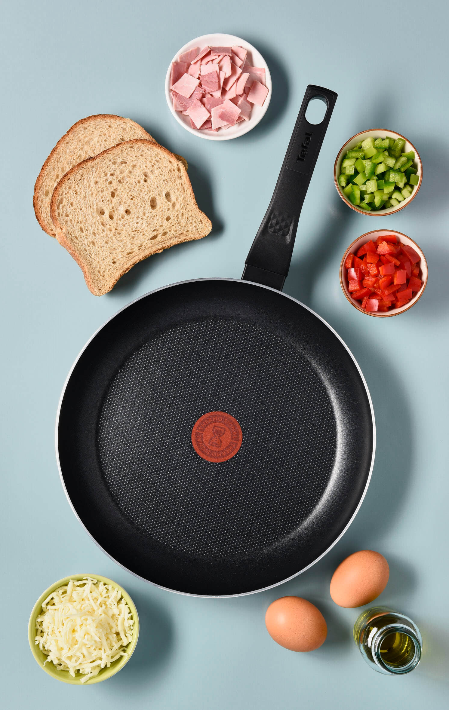 Tefal Simply Clean Non Stick Frypan 26cm - Healthy Cooking Skillet for Eggs, Pancakes & More | Perfect for Home Kitchen & Restaurant Use