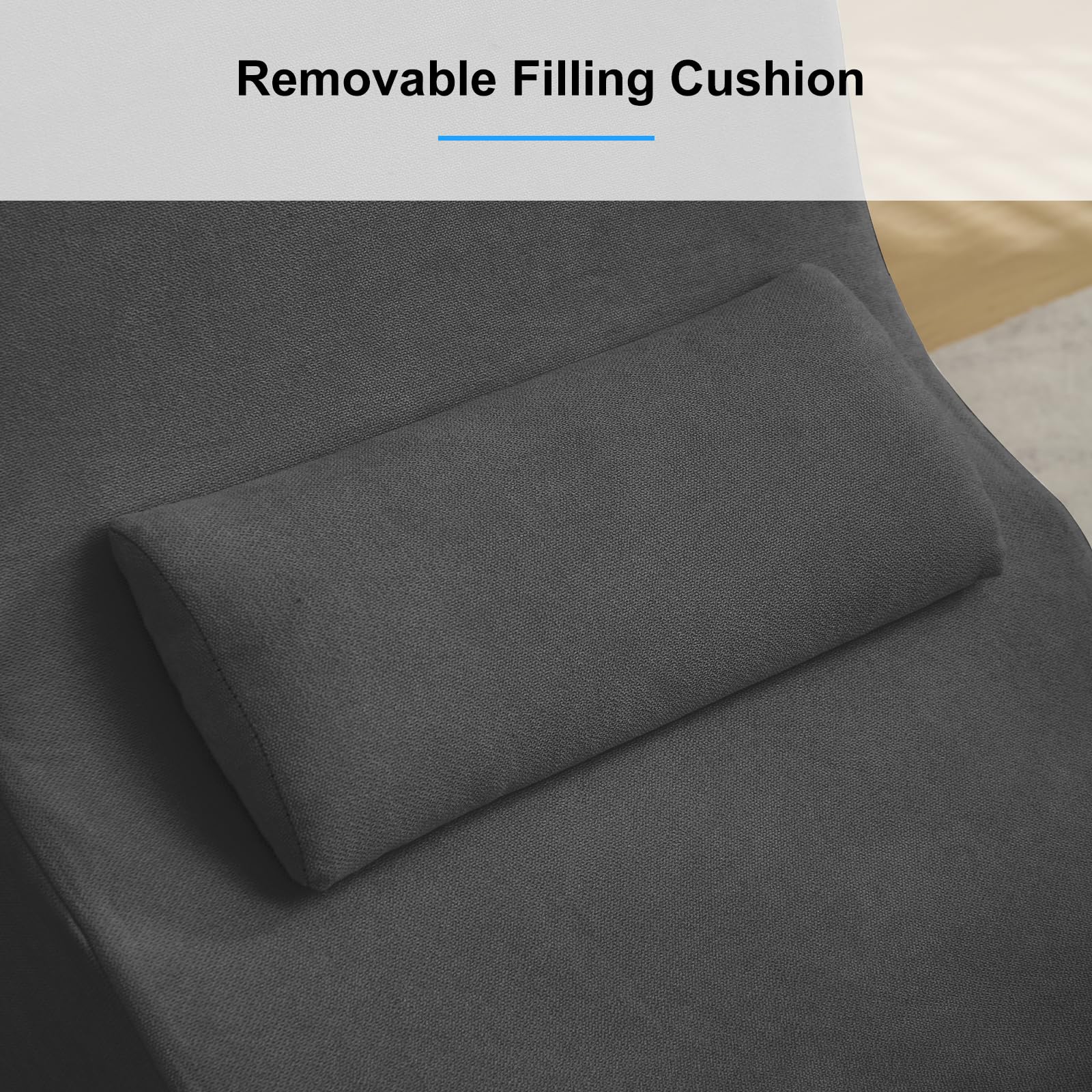 PUREMIND Ergonomic Chaise Lounge Chair with Pillow - Zero Gravity Recliner for Relaxing, Working & Reading - Perfect for Living Room, Bedroom, Study & Office - Comfortable Lounge Chair for Home & Workspace
