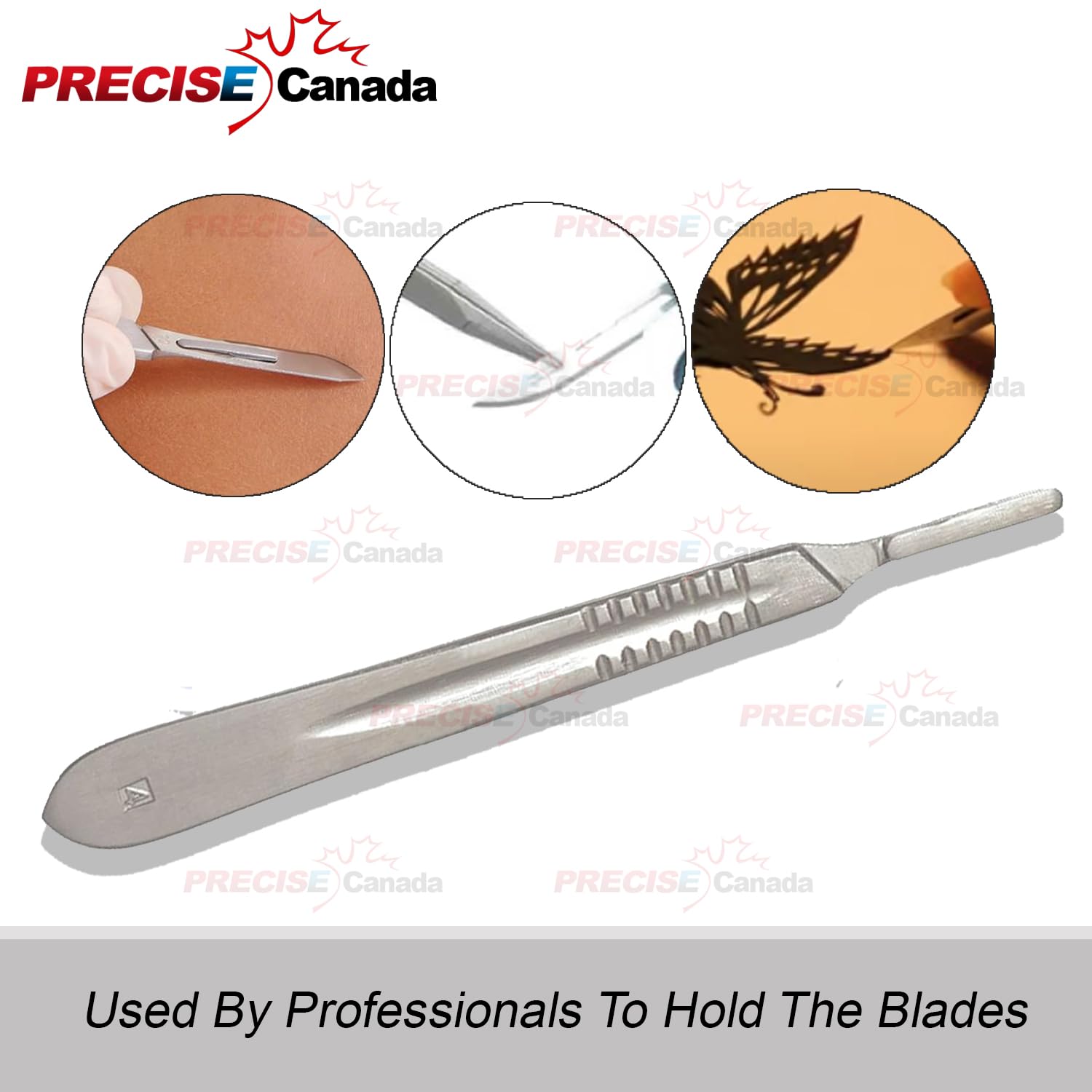 100-Pack #20 PC Scalpel Blades with Free #4 Handle - Precision Surgical Blades for Medical Procedures, Lab Dissections & Craft Cutting