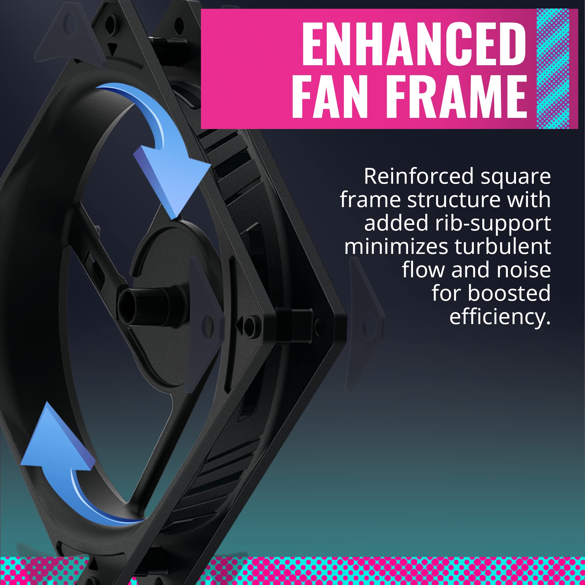 Cooler Master SickleFlow 120 V2 ARGB 3-in-1 Square Frame Fan - 120mm PWM PC Case & Liquid Radiator Cooling Fan with Customizable 3-Pin ARGB LEDs, Air Balance Curve Blades & Sealed Bearing | Perfect for Gaming PC Builds, High-Airflow Cases & Water Cooling Systems