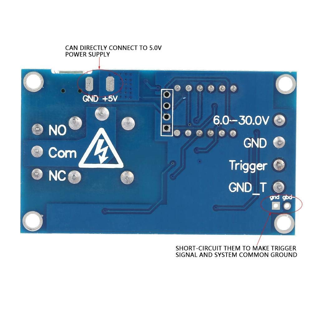 5V-30V DC Relay Module with LED Display - Adjustable Delay On/Off Timer Switch for Home Automation, Industrial Control, and DIY Electronics Projects