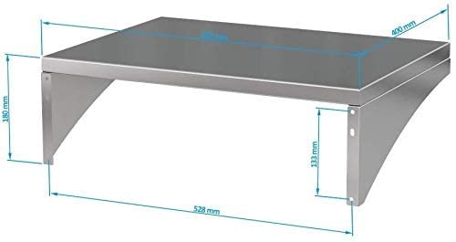 Stainless Steel Kitchen Wall Shelf for Microwave Oven - Countertop & Cabinet Organizer Rack for Spices, Toaster & More | Durable Indian Home Decor | Perfect for Small Kitchens & Space Saving