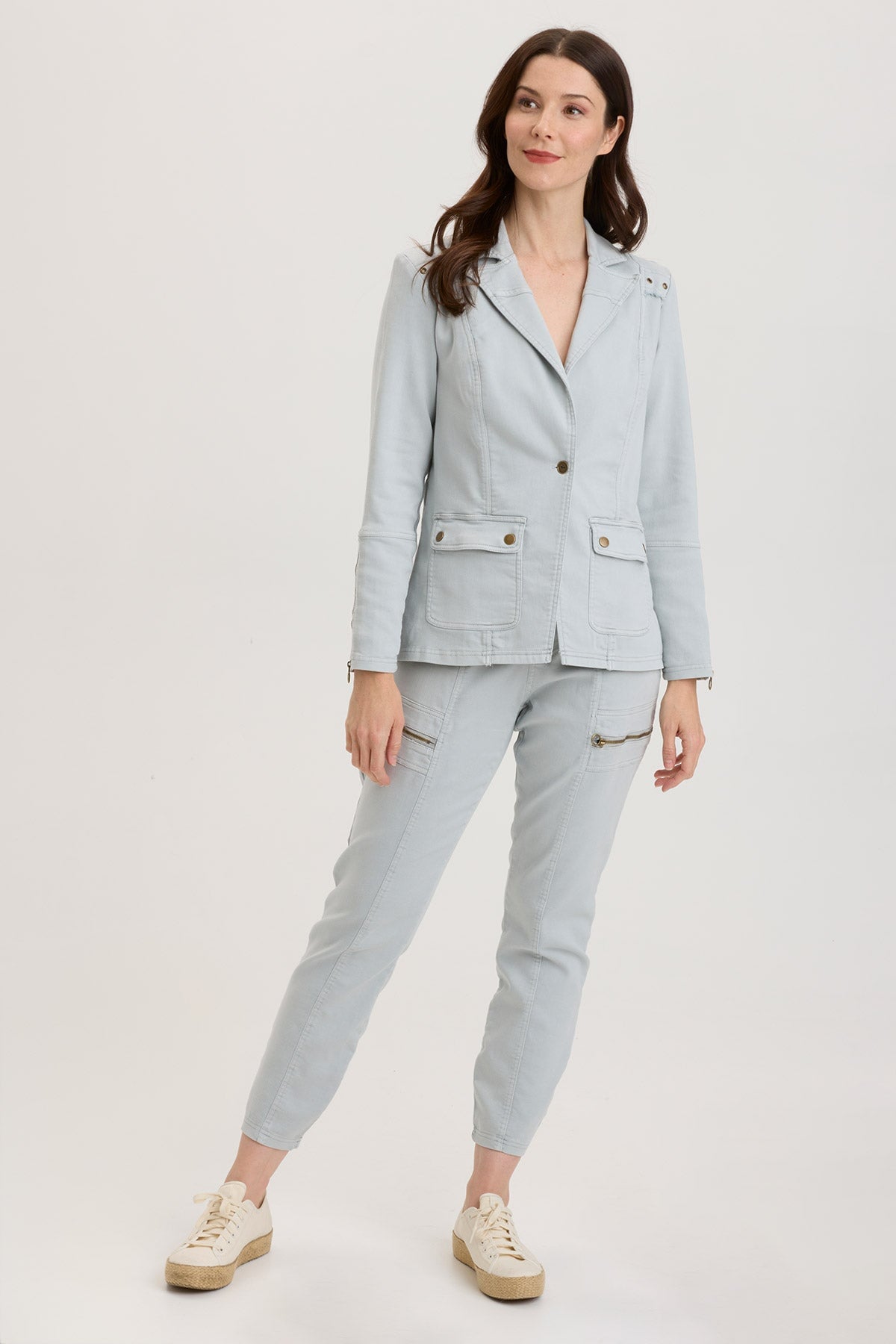 Terrwyn Blazer Sea Wind Pigment - Premium Women's Fashion Blazer for Office & Evening Wear | Elegant Jacket for Business, Cocktail Parties & Special Occasions