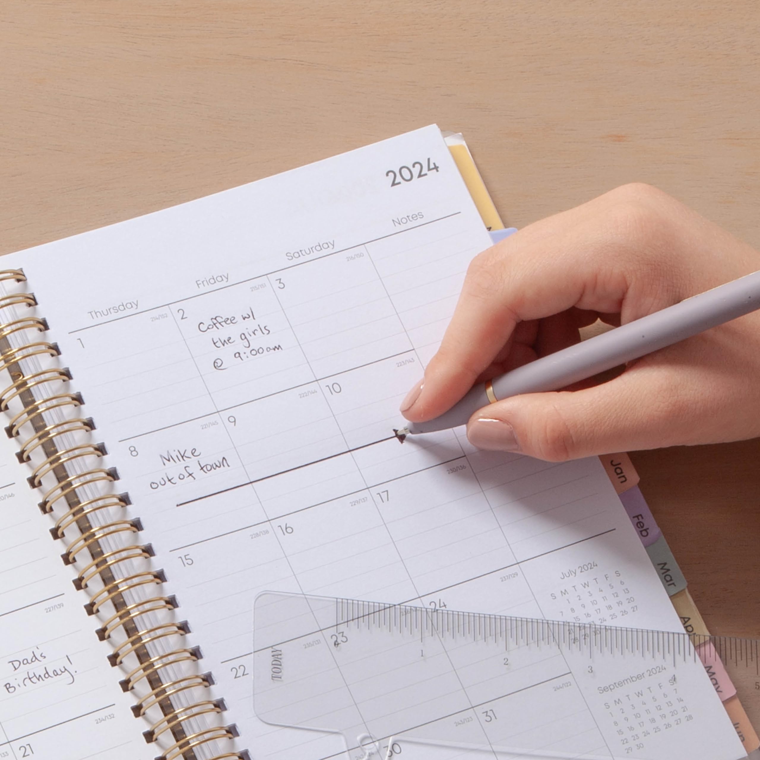 Blue Sky 2024-2025 Academic Planner - Weekly & Monthly Wirebound Organizer, 5