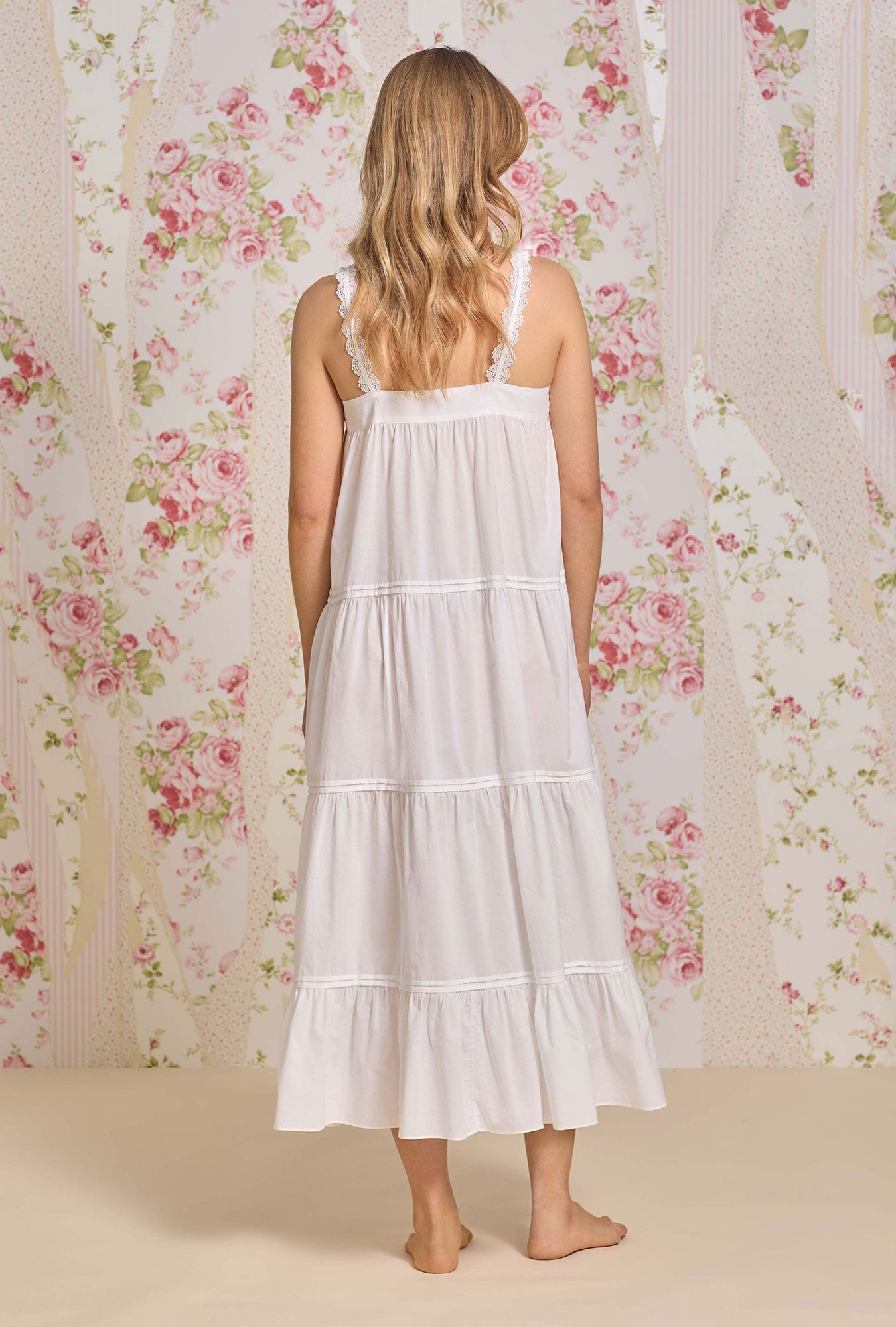Camille Iconic White Cotton Lawn Nightgown - Soft & Breathable Sleepwear for Women, Perfect for Summer Nights & Bridal Loungewear
