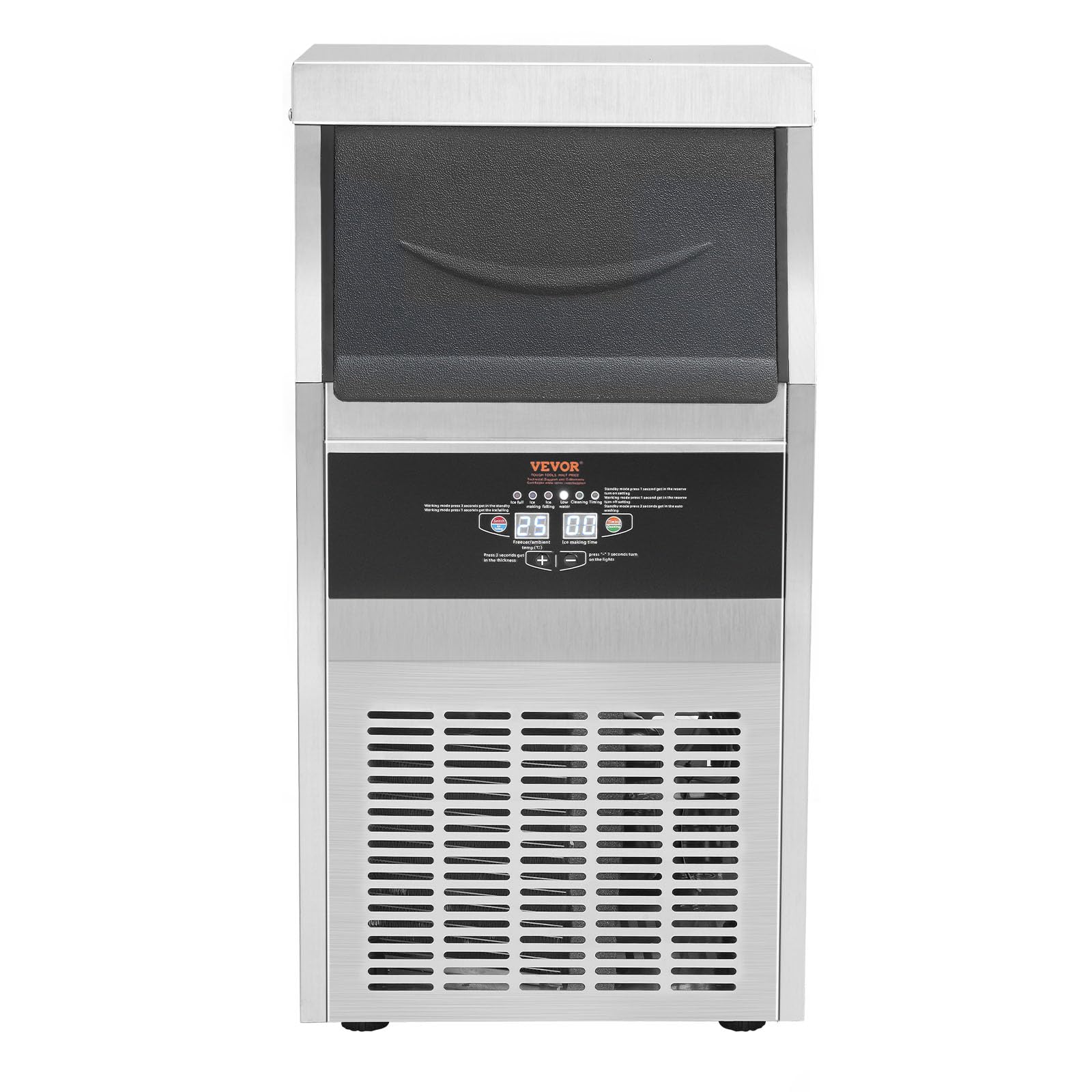 VEVOR Commercial Ice Maker Machine 120LBS/24H with 22LBS Storage - Fast 45 Ice Cubes in 12-15 Mins - Perfect for Bars, Restaurants, Home & Office Use - Countertop Ice Machine for Cocktails, Beverages & Parties
