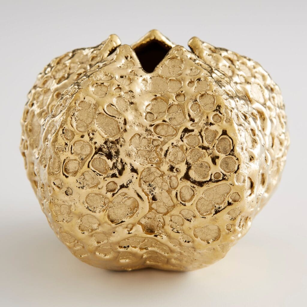Cyan Design 10800 Pores Gold Small Vase - Elegant Home Decor for Living Room, Dining Table & Wedding Centerpieces