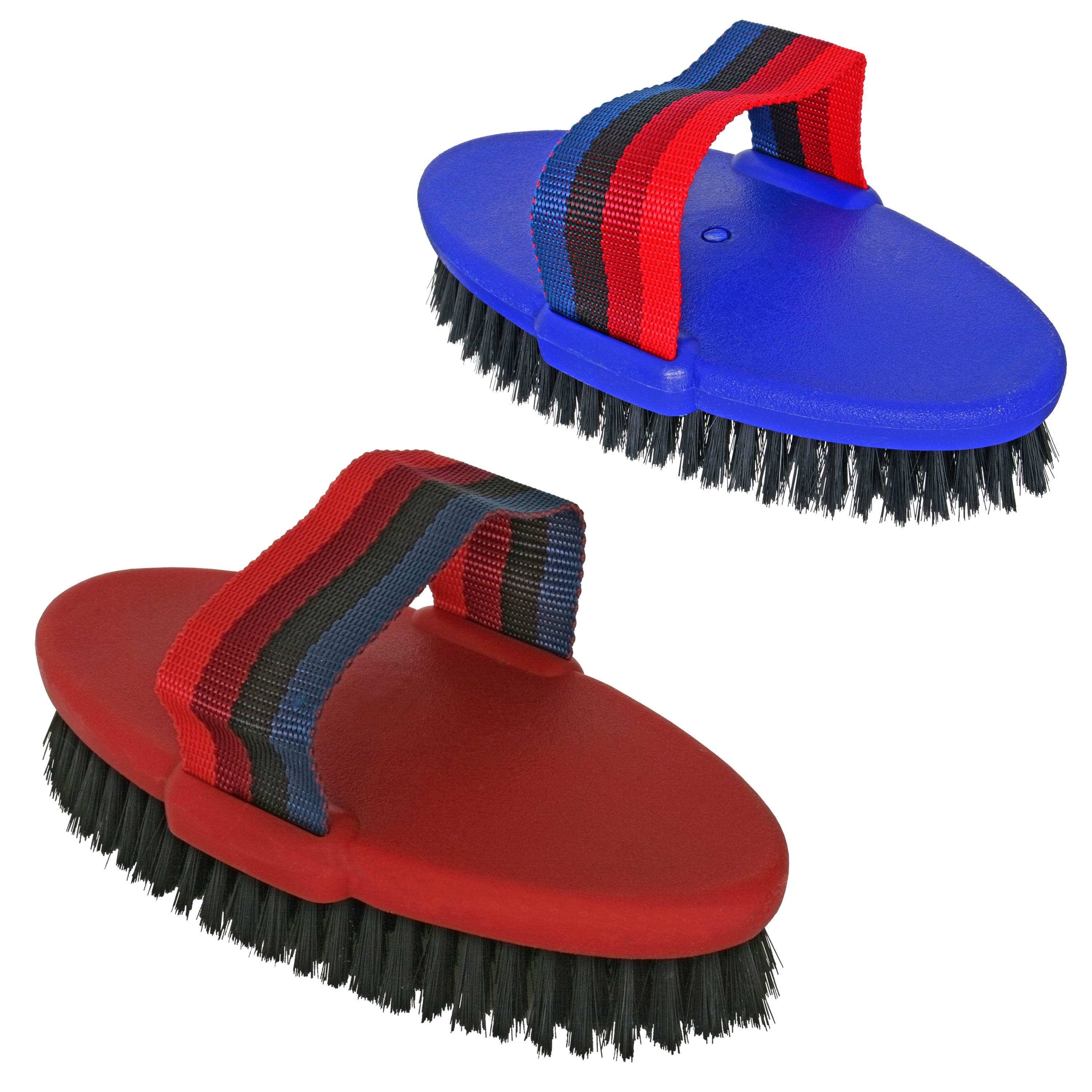 Rainbow Body Brush with Blue Tag - Exfoliating & Massaging Skin Brush for Dry Brushing, Shower & Spa Use - Small Size for Easy Grip