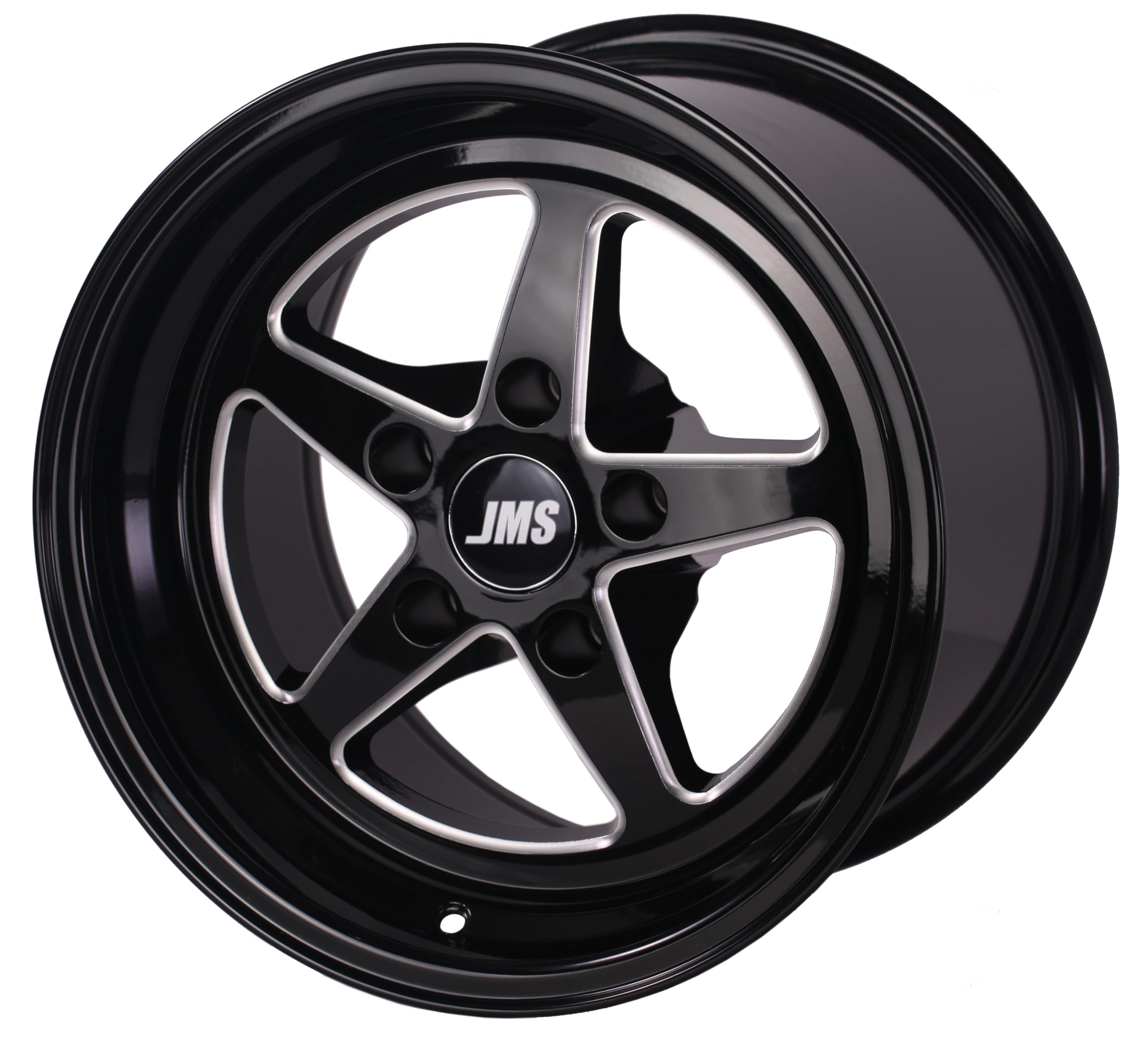 JMS Avenger 15x10 Rear Wheel with Lug Nuts - Compatible with 2006-2015 Dodge Challenger & Charger (Part# A1510662DB) - Perfect for Performance Upgrades and Custom Wheel Installations