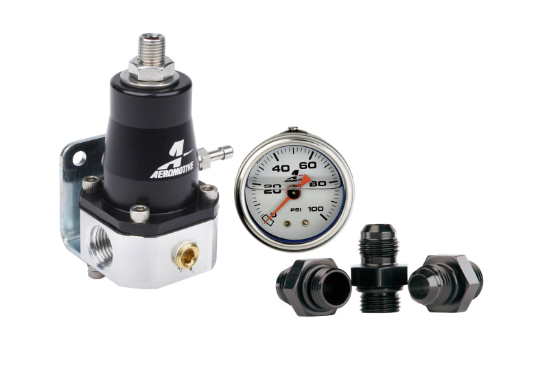 Aeromotive Fuel Pressure Regulator and Fitting Kit - High Performance EFI Fuel System Upgrade for Racing, Hot Rods & Custom Cars