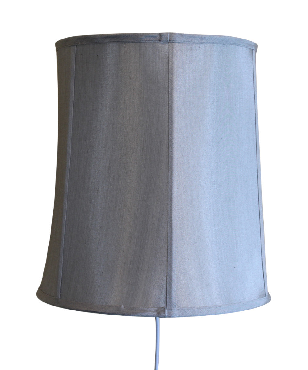 14W Floating Shade Plug-In Wall Light Gray - Modern Dimmable Night Light for Bedroom, Nursery, Hallway & Staircase Lighting