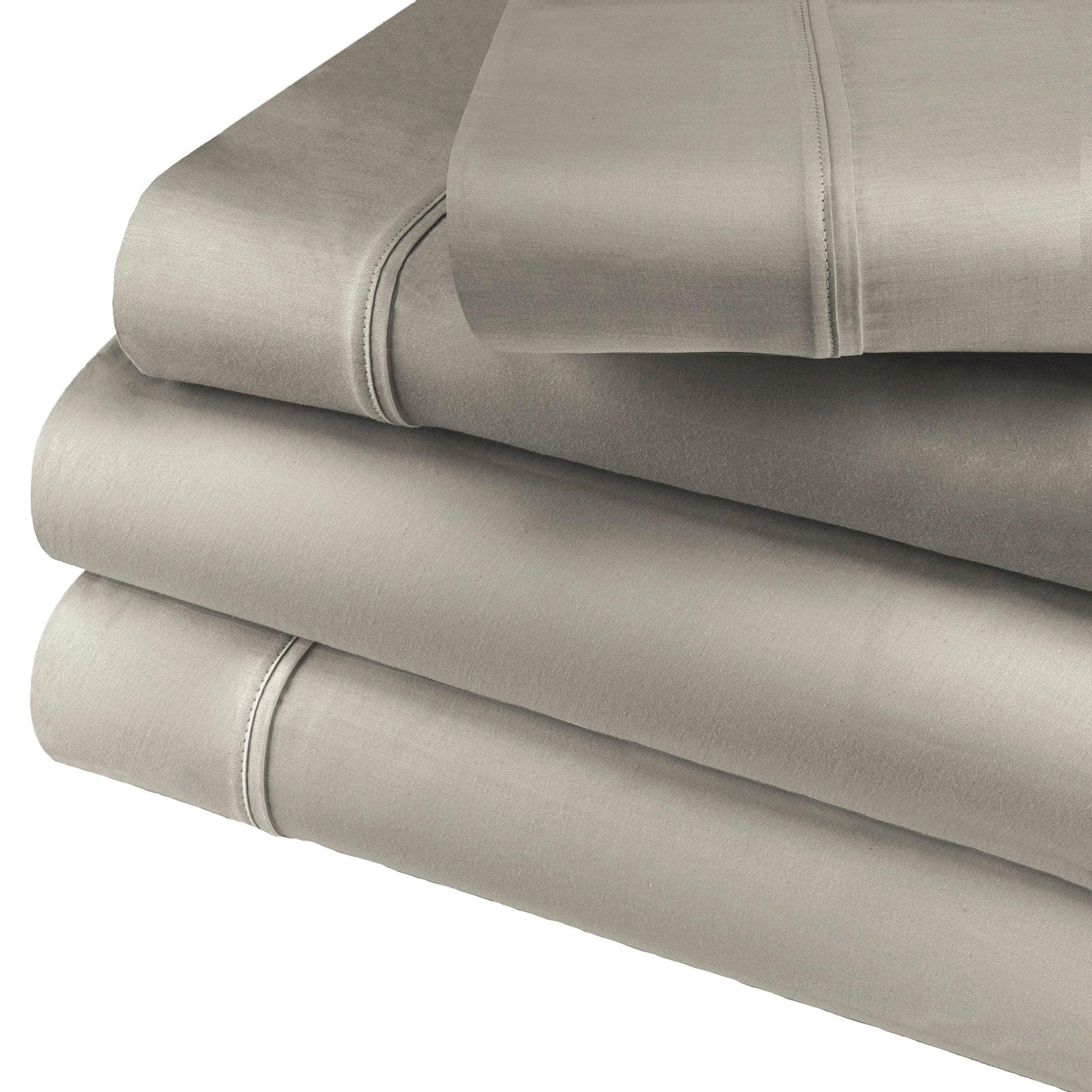 600 Thread Count Cotton Blend Solid Deep Pocket Sheet Set - Ultra Soft & Breathable Bed Sheets for Queen & King Size Beds - Perfect for Luxury Bedroom & Hotel Use