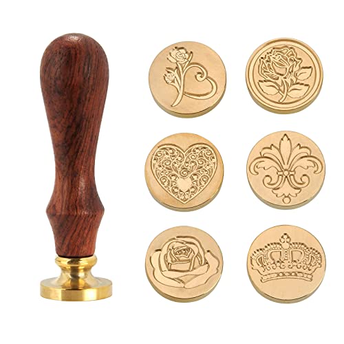 6Pcs Wax Seal Stamp Set for Wine, Invitations & Gifts