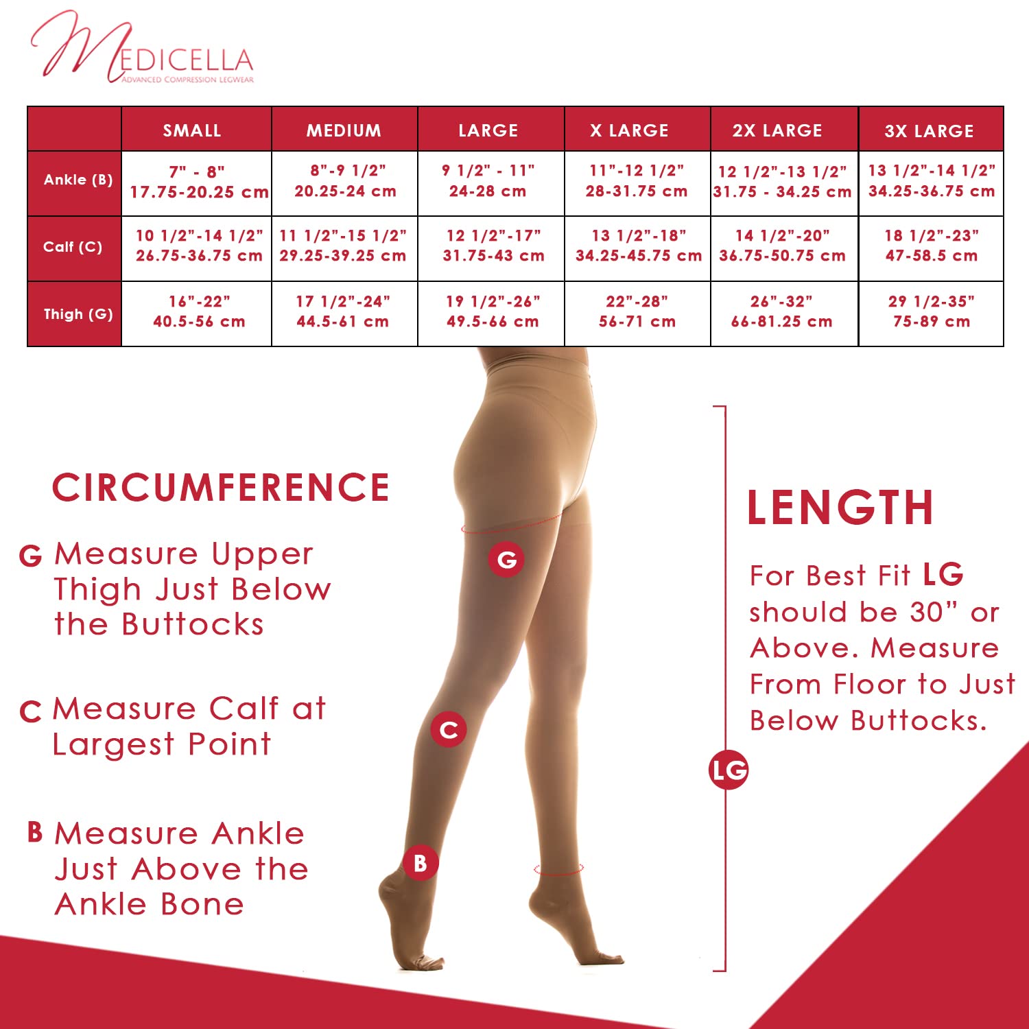 Medicella Women's Sheer Tights - Comfortable & Stylish Nylon Stockings for Everyday Wear, Office, or Special Occasions