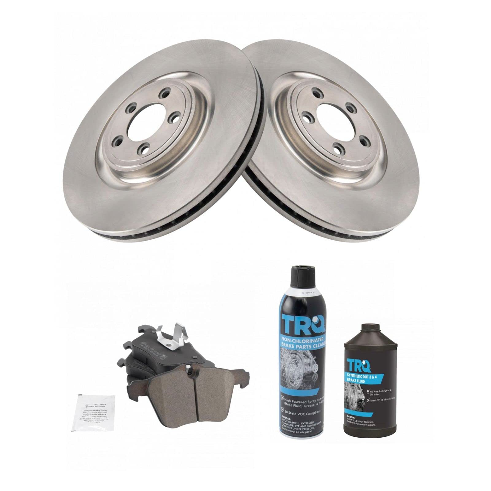 High-Performance Front Brake Pad & Rotor Kit - Ceramic Vented Brake Pads & Rotors - Compatible with 2014-2021 Jaguar F-Type - Perfect for Racing, Daily Driving & High-Speed Braking